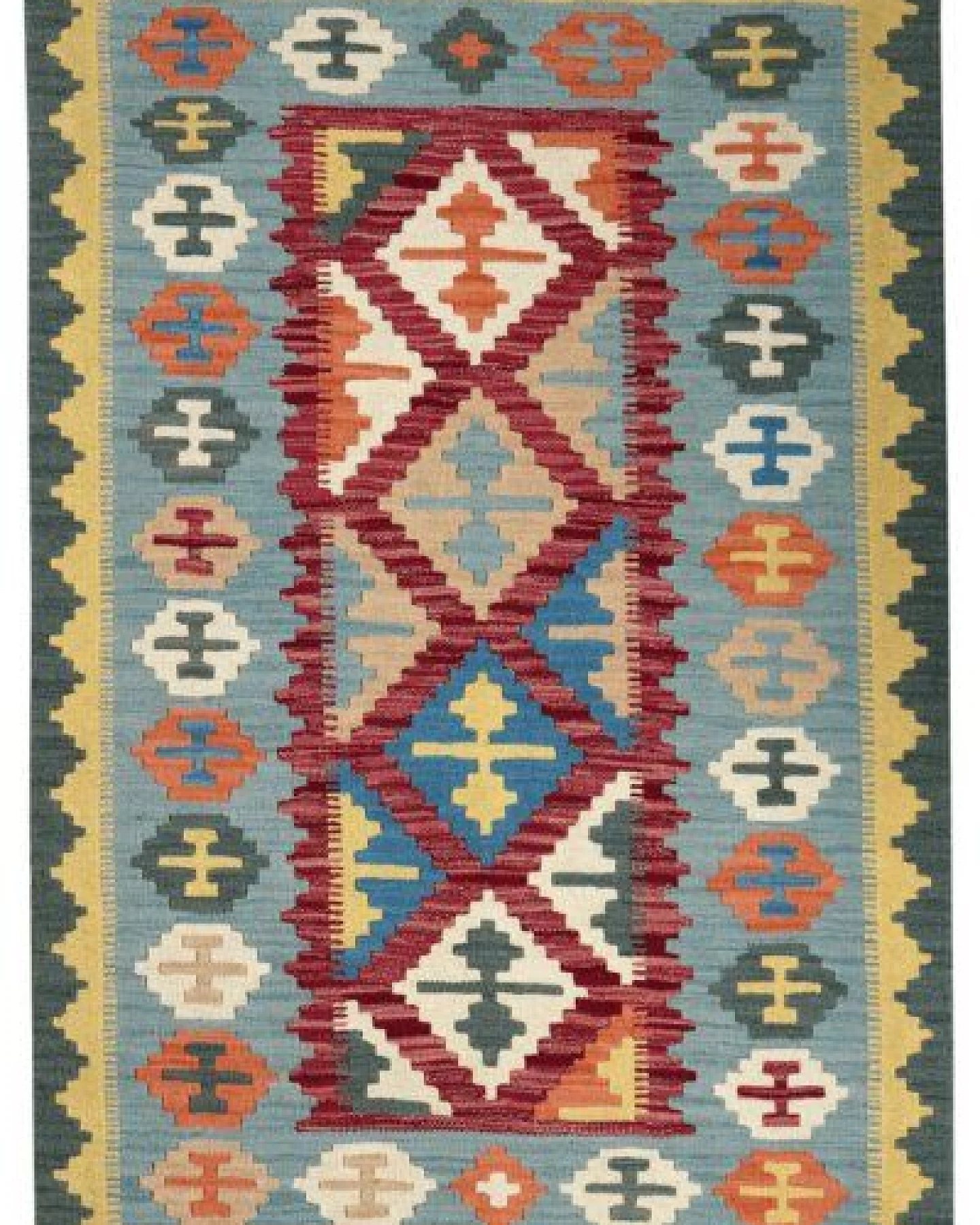 Kelim Gashgai Rot „Rugtales“ aus Schurwolle, 100x153 cm – Ansicht 3