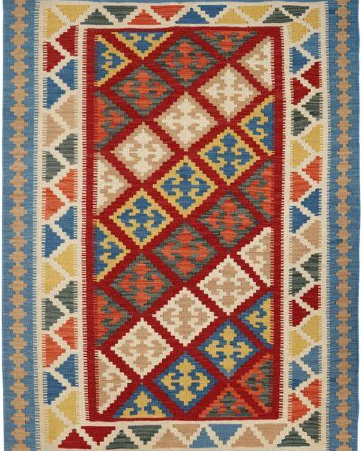 Kelim Gashgai Rot „Rugtales“ aus Schurwolle, 122x178 cm – Ansicht 3