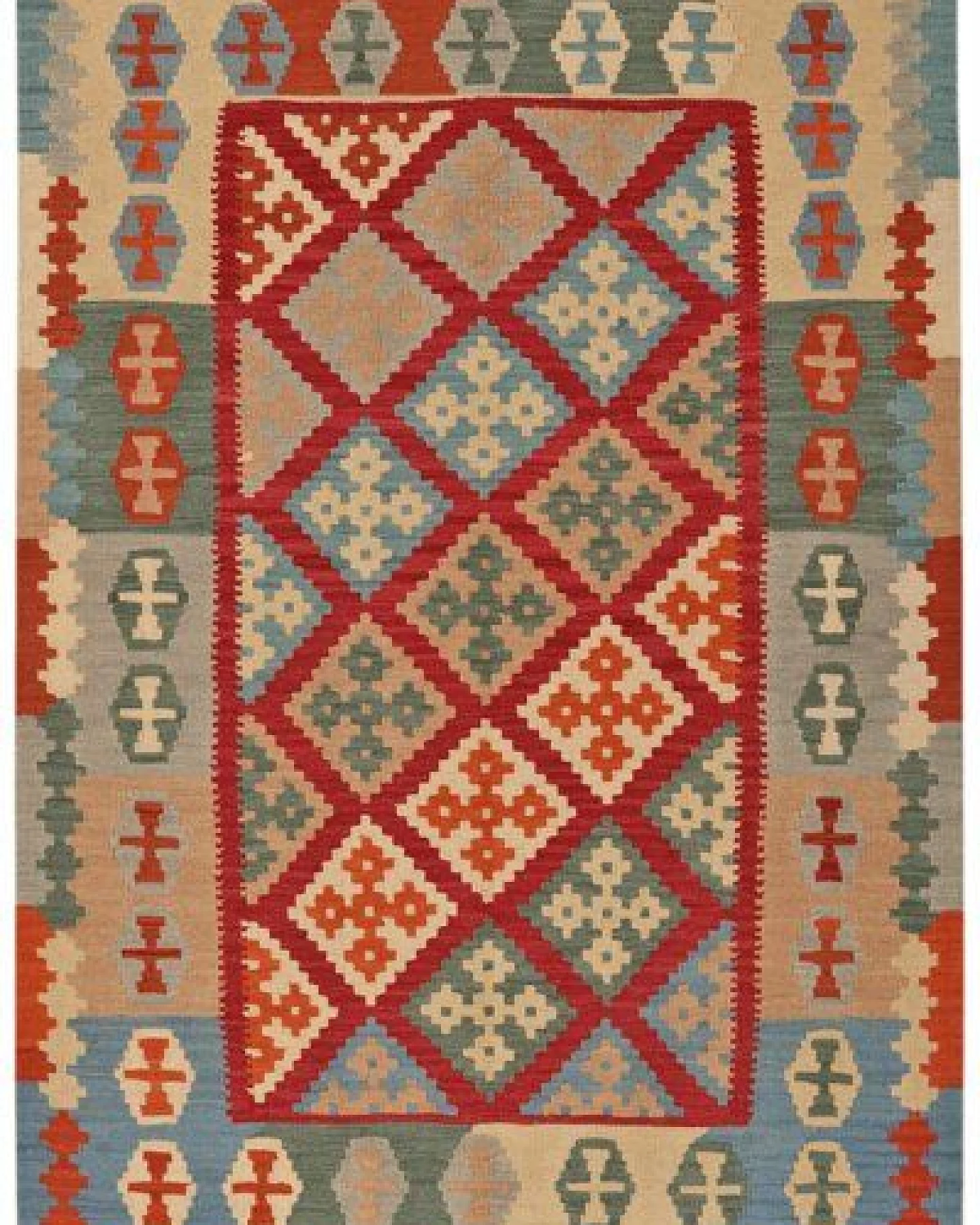 Kelim Gashgai Rot „Rugtales“ aus Schurwolle, 123x178 cm – Ansicht 3