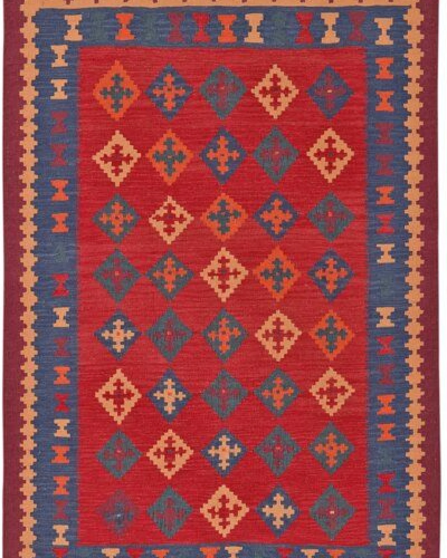 Kelim Gashgai Rot „Rugtales“ aus Schurwolle, 126x178 cm – Ansicht 3