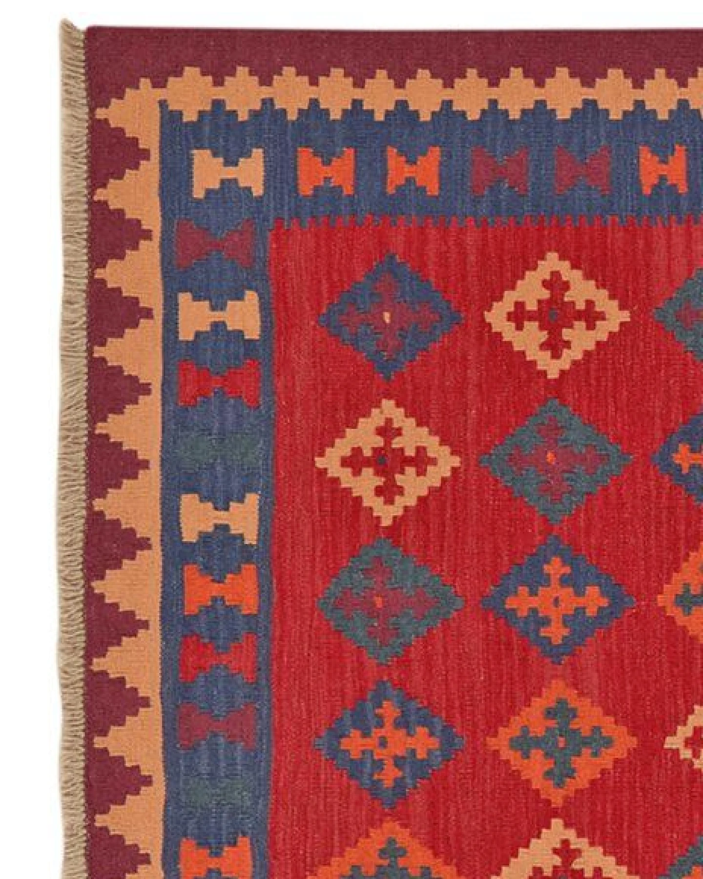 Kelim Gashgai Rot „Rugtales“ aus Schurwolle, 126x178 cm – Ansicht 4