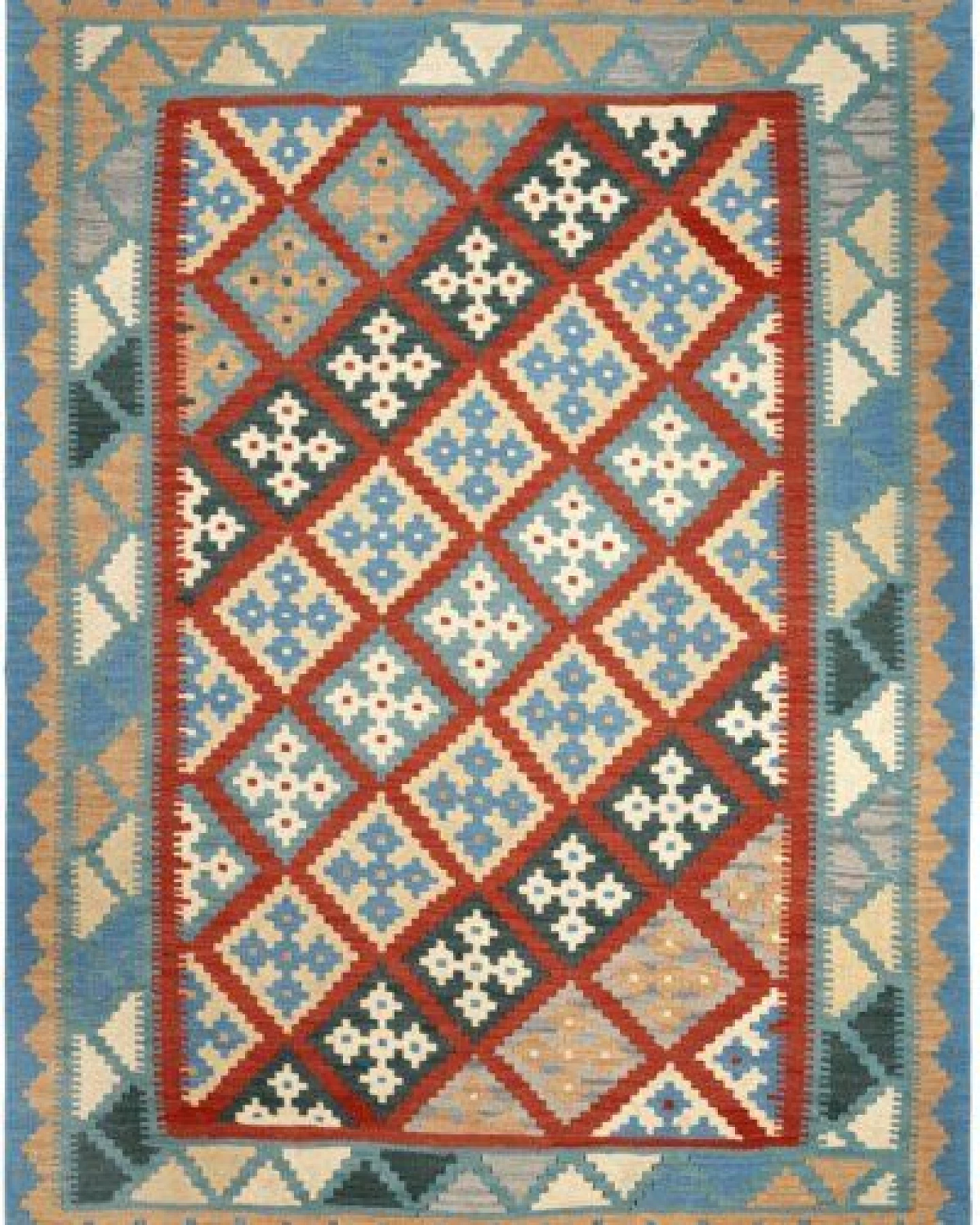 Kelim Gashgai Rot „Rugtales“ aus Schurwolle, 153x209 cm – Ansicht 3