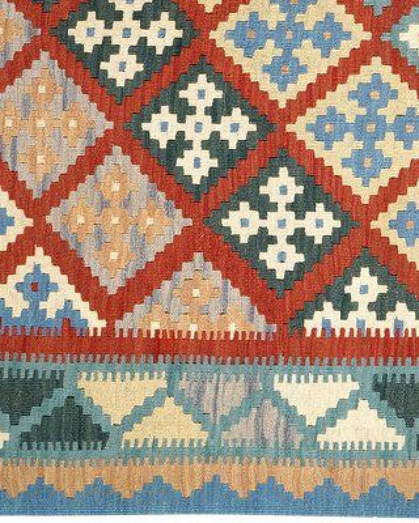 Kelim Gashgai Rot „Rugtales“ aus Schurwolle, 153x209 cm – Ansicht 4