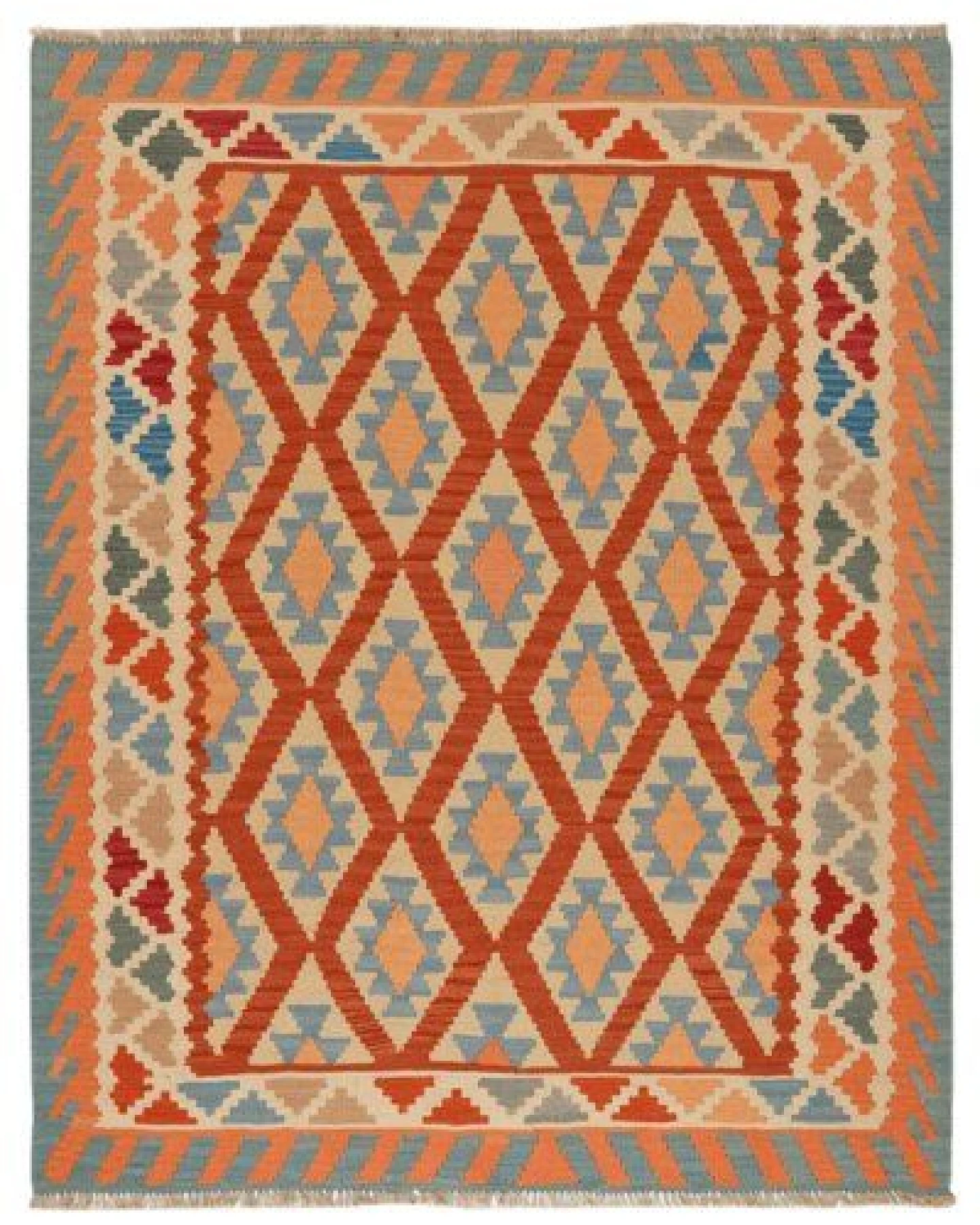 Kelim Gashgai Rot „Rugtales“ aus Schurwolle, 154x188 cm – Ansicht 3