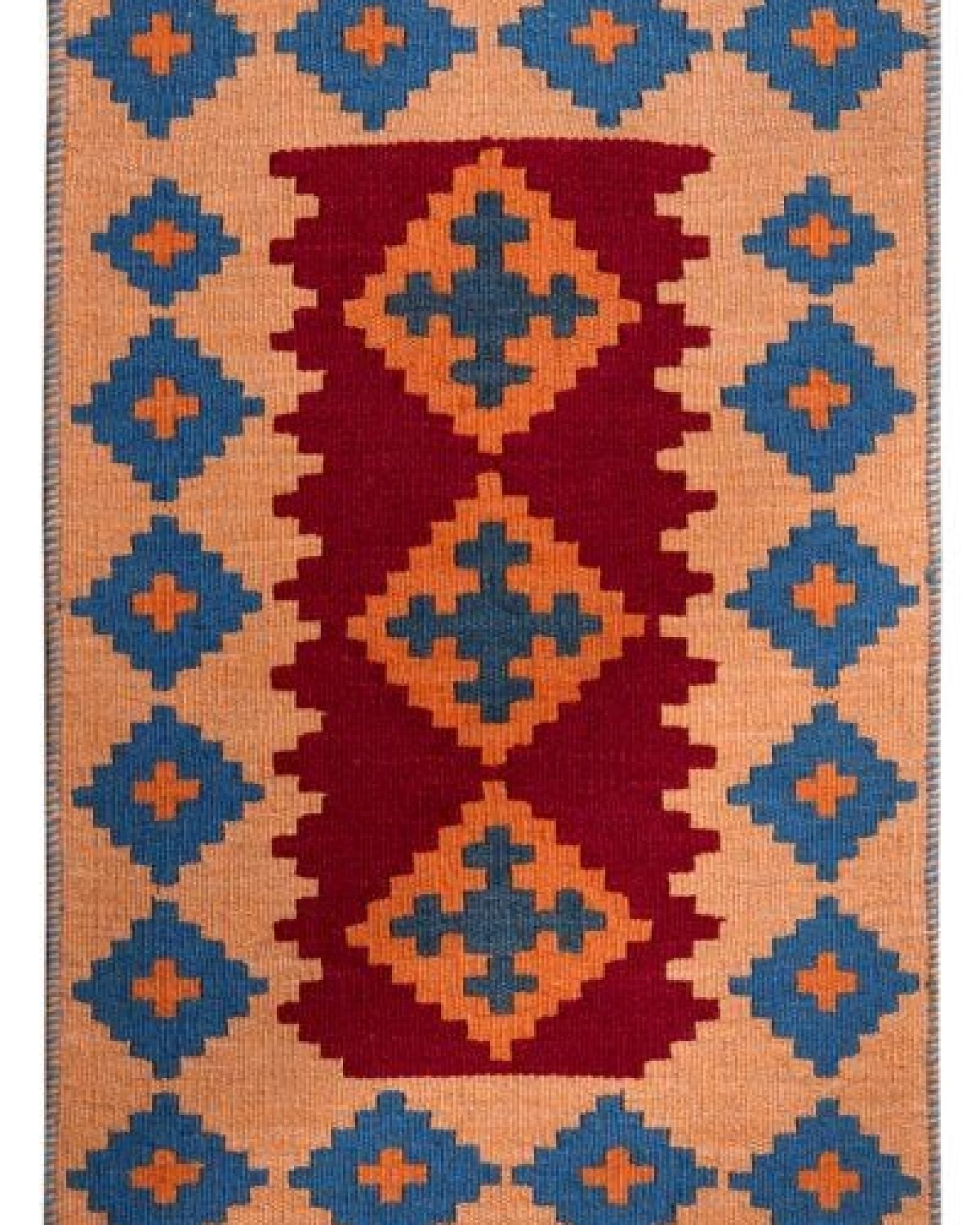 Kelim Gashgai Rot „Rugtales“ aus Schurwolle, 57x89 cm – Ansicht 3