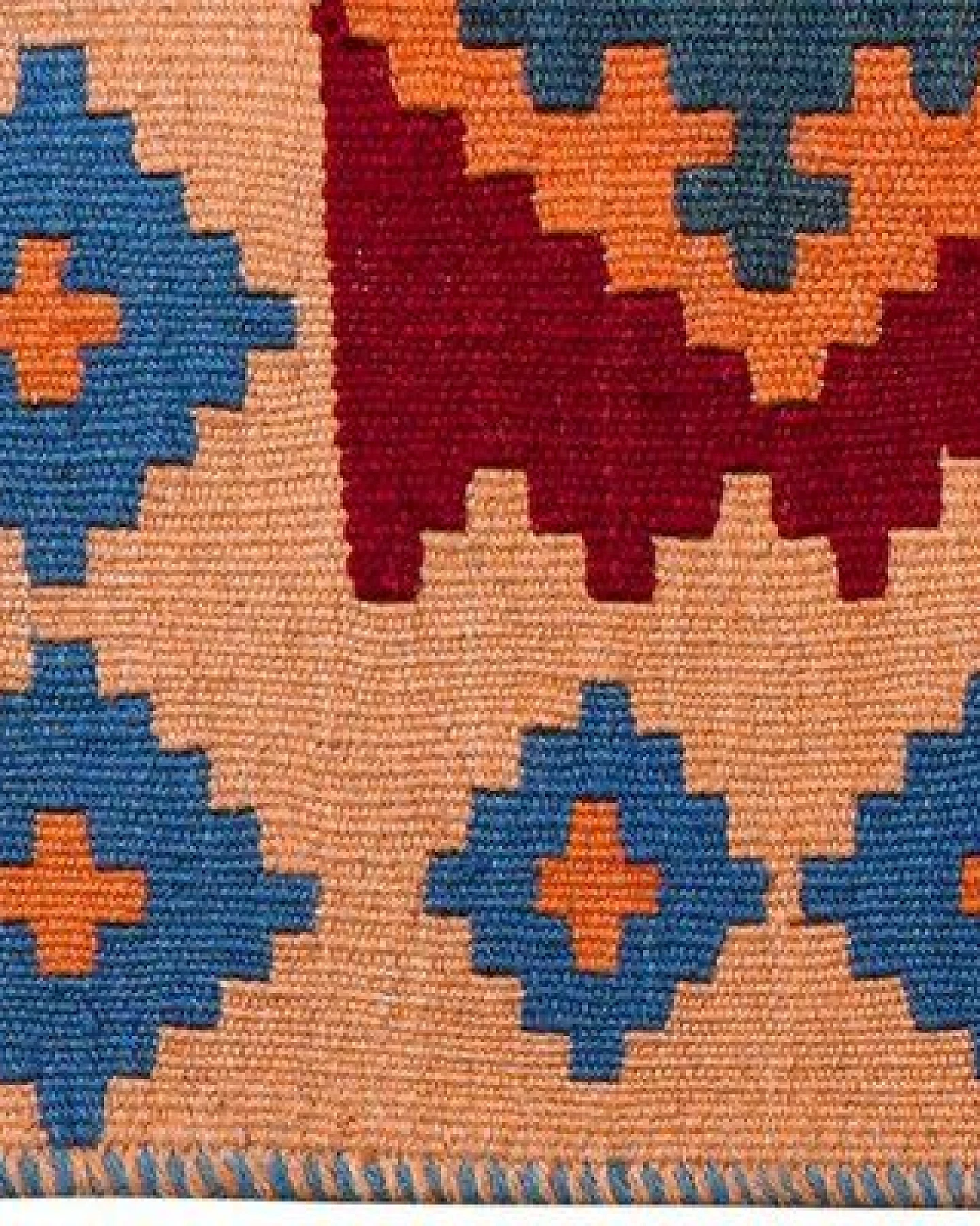 Kelim Gashgai Rot „Rugtales“ aus Schurwolle, 57x89 cm – Ansicht 4