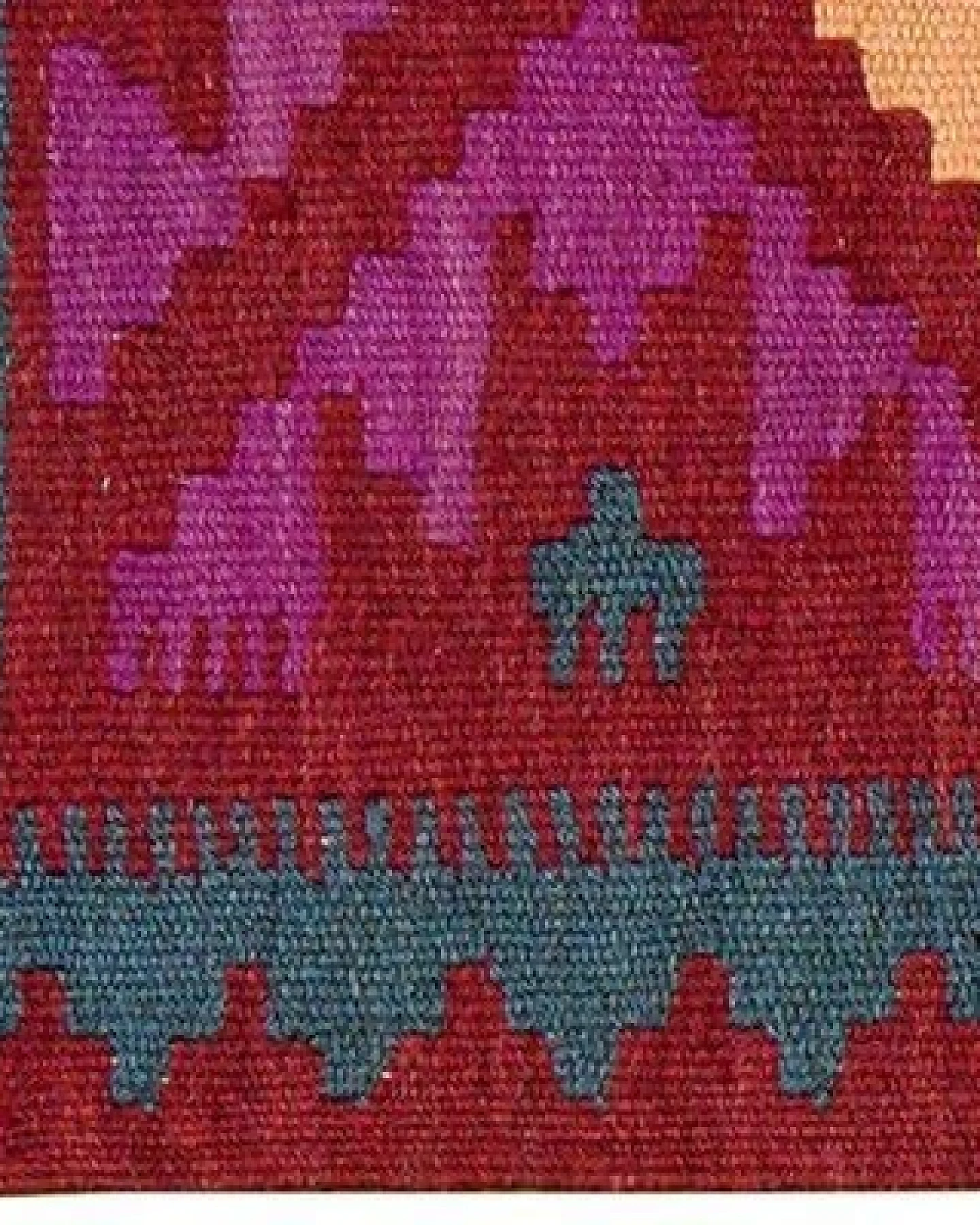 Kelim Gashgai Rot „Rugtales“ aus Schurwolle, 59x91 cm – Ansicht 4