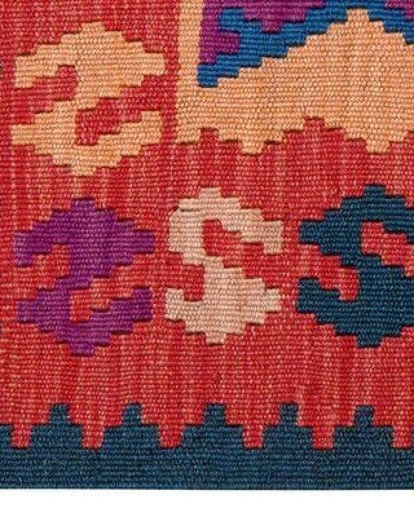 Kelim Gashgai Rot „Rugtales“ aus Schurwolle, 60x88 cm – Ansicht 4