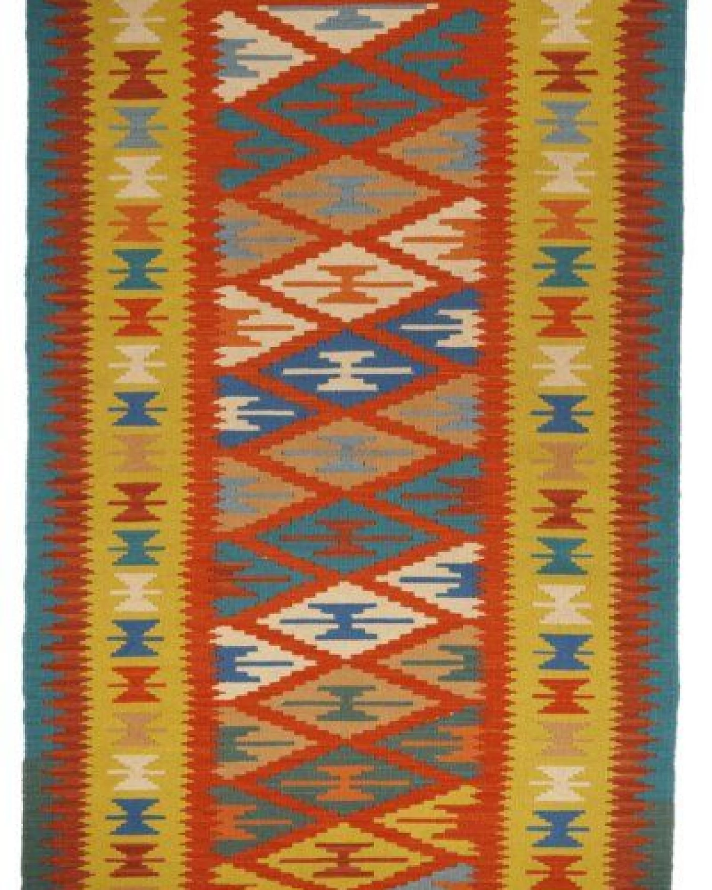 Kelim Gashgai Rot „Rugtales“ aus Schurwolle, 85x295 cm – Ansicht 3