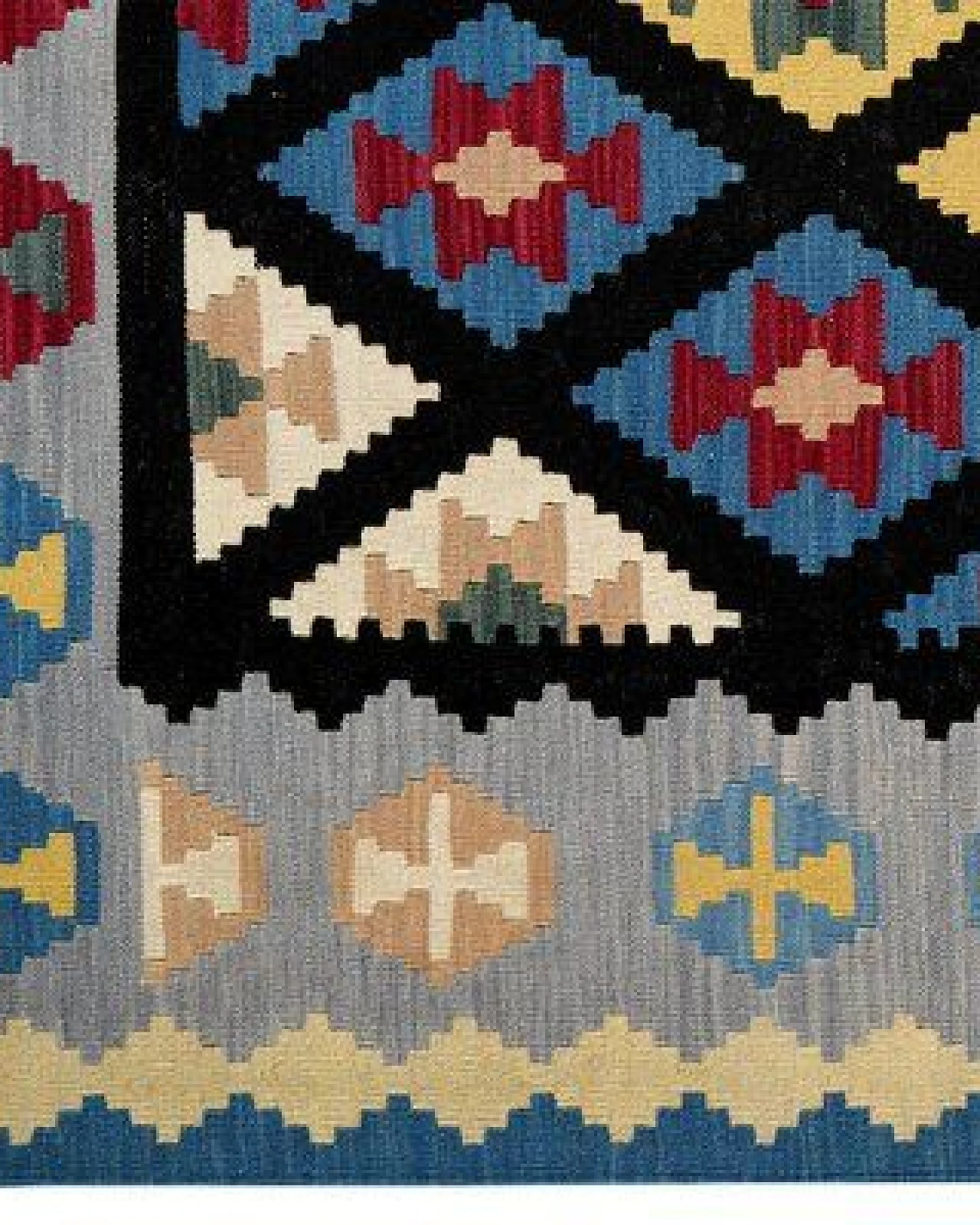 Kelim Gashgai Schwarz „Rugtales“ aus Schurwolle, 173x246 cm – Ansicht 4