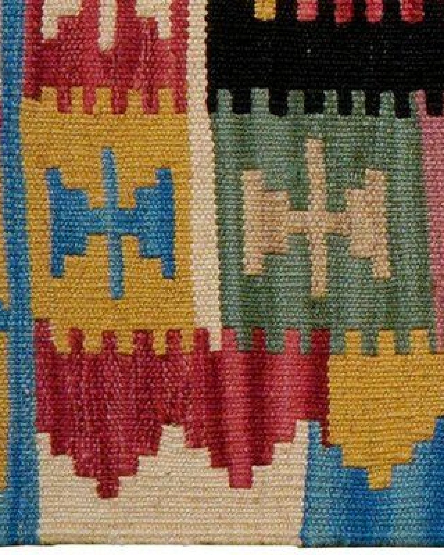 Kelim Gashgai Schwarz „Rugtales“ aus Schurwolle, 84x123 cm – Ansicht 4