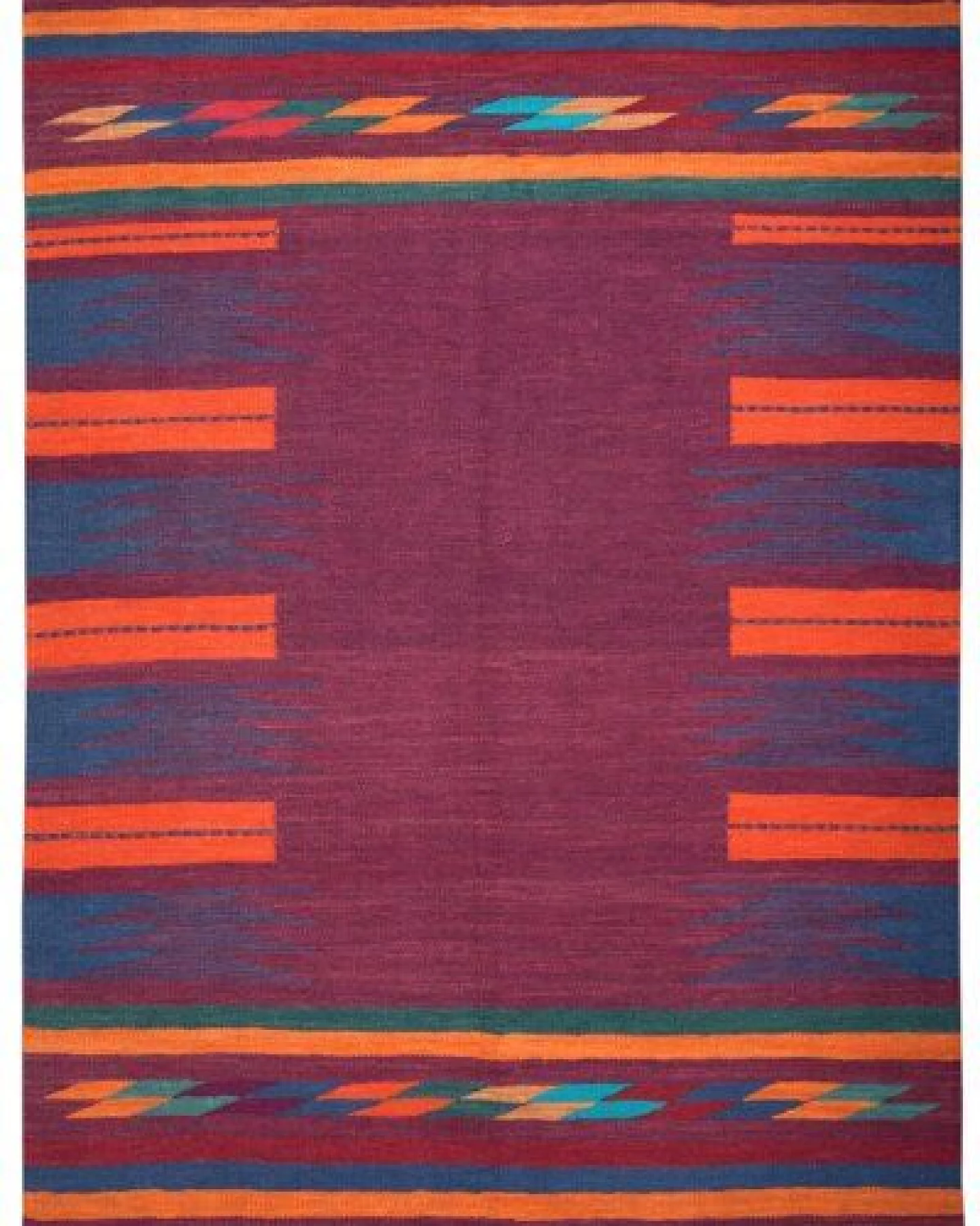 Kelim Gashgai Violett „Rugtales“ aus Schurwolle, 136x187 cm – Ansicht 3