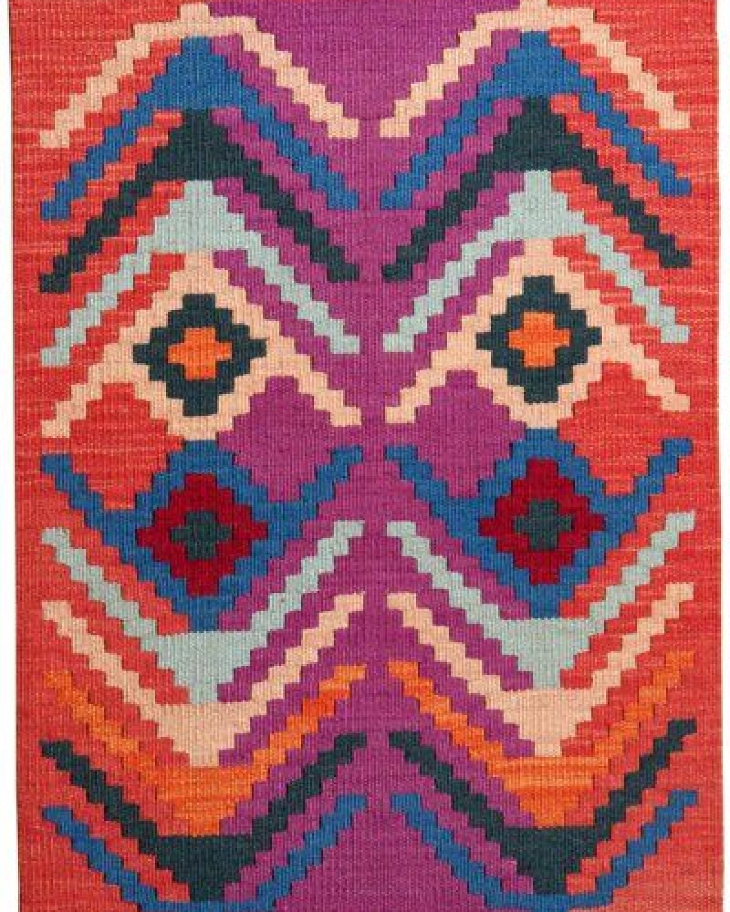 Kelim Gashgai Violett „Rugtales“ aus Schurwolle, 62x86 cm – Ansicht 3