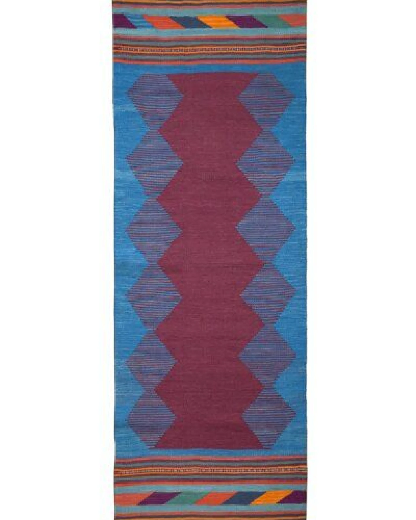 Kelim Gashgai Violett „Rugtales“ aus Schurwolle, 66x210 cm – Ansicht 2