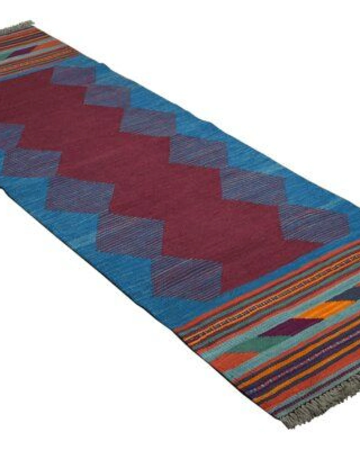 Kelim Gashgai Violett „Rugtales“ aus Schurwolle, 66x210 cm – Ansicht 4