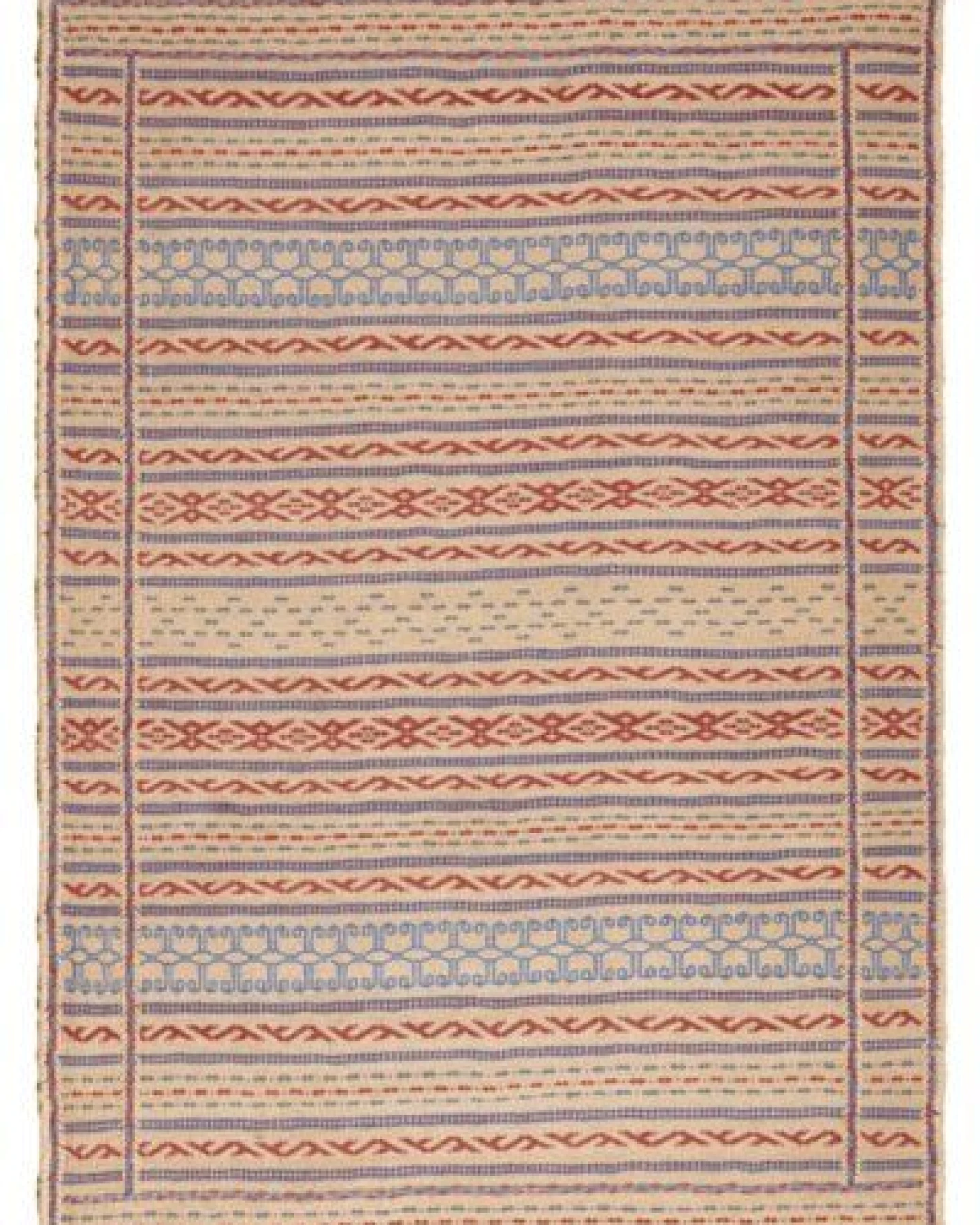 Kelim Kordi Beige „Rugtales“ aus Schurwolle, 84x124 cm – Ansicht 3