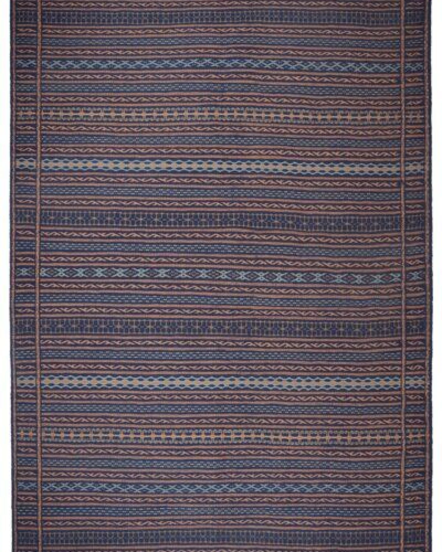 Kelim Kordi Blau „Rugtales“ aus Schurwolle, 170x240 cm – Ansicht 3