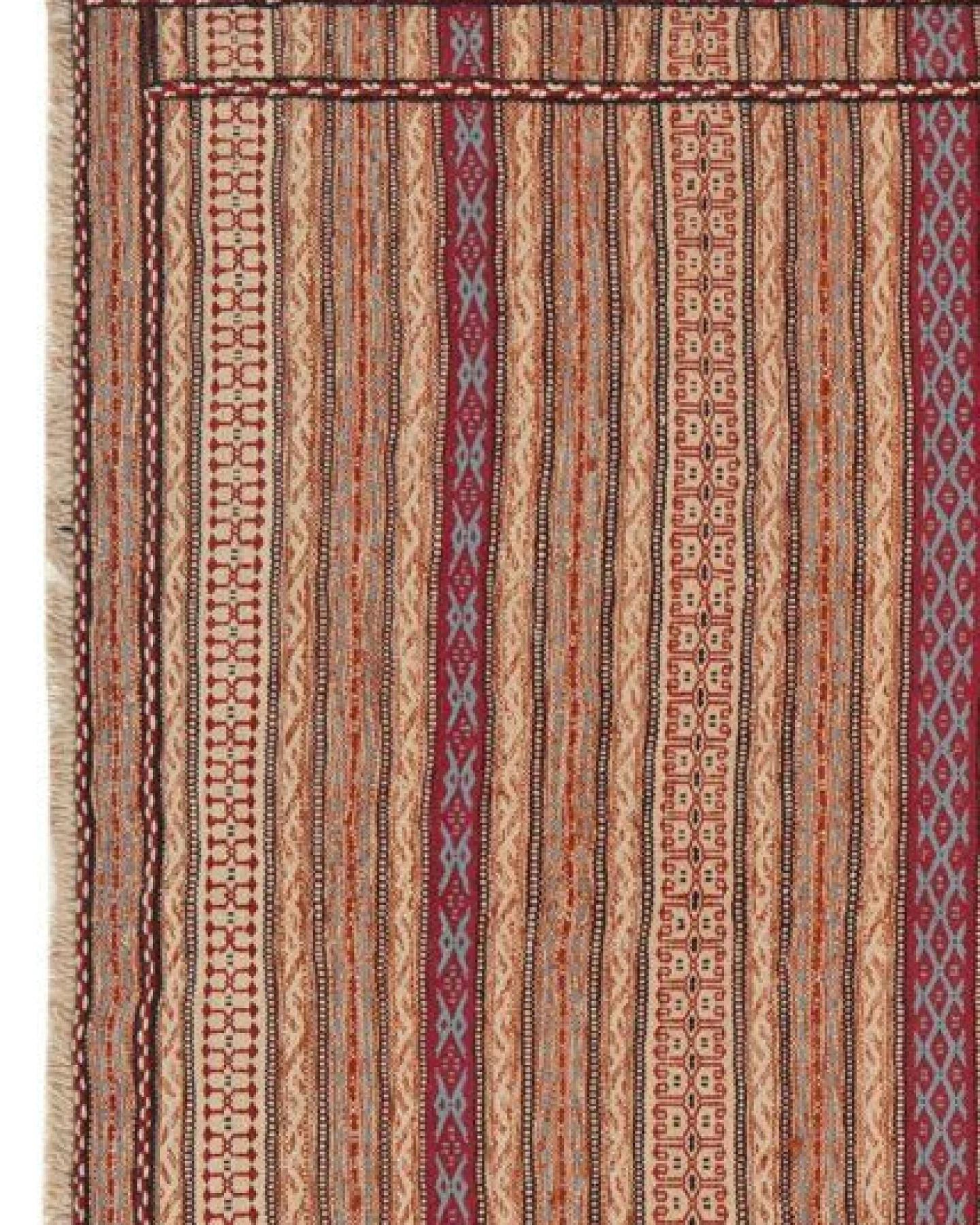 Kelim Kordi Braun „Rugtales“ aus Schurwolle, 164x237 cm – Ansicht 4