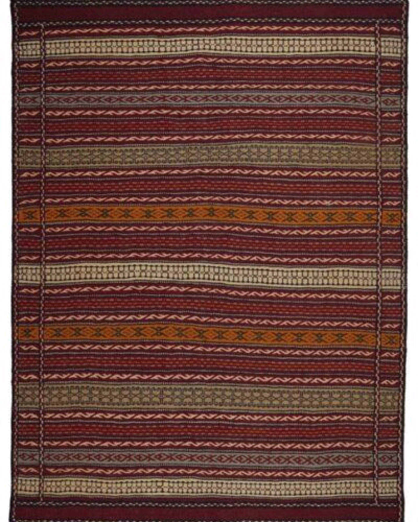 Kelim Kordi Mehrfarbig „Rugtales“ aus Schurwolle, 147x199 cm – Ansicht 3