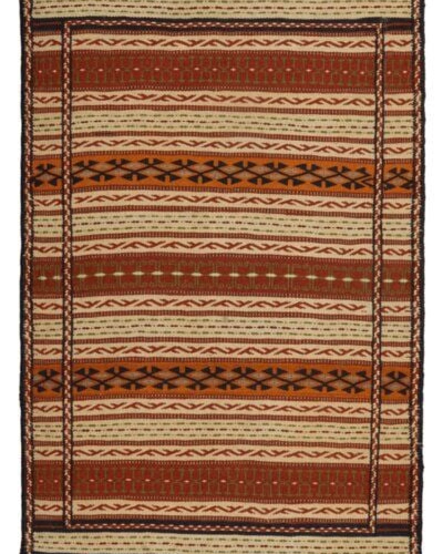 Kelim Kordi Mehrfarbig „Rugtales“ aus Schurwolle, 96x148 cm – Ansicht 3
