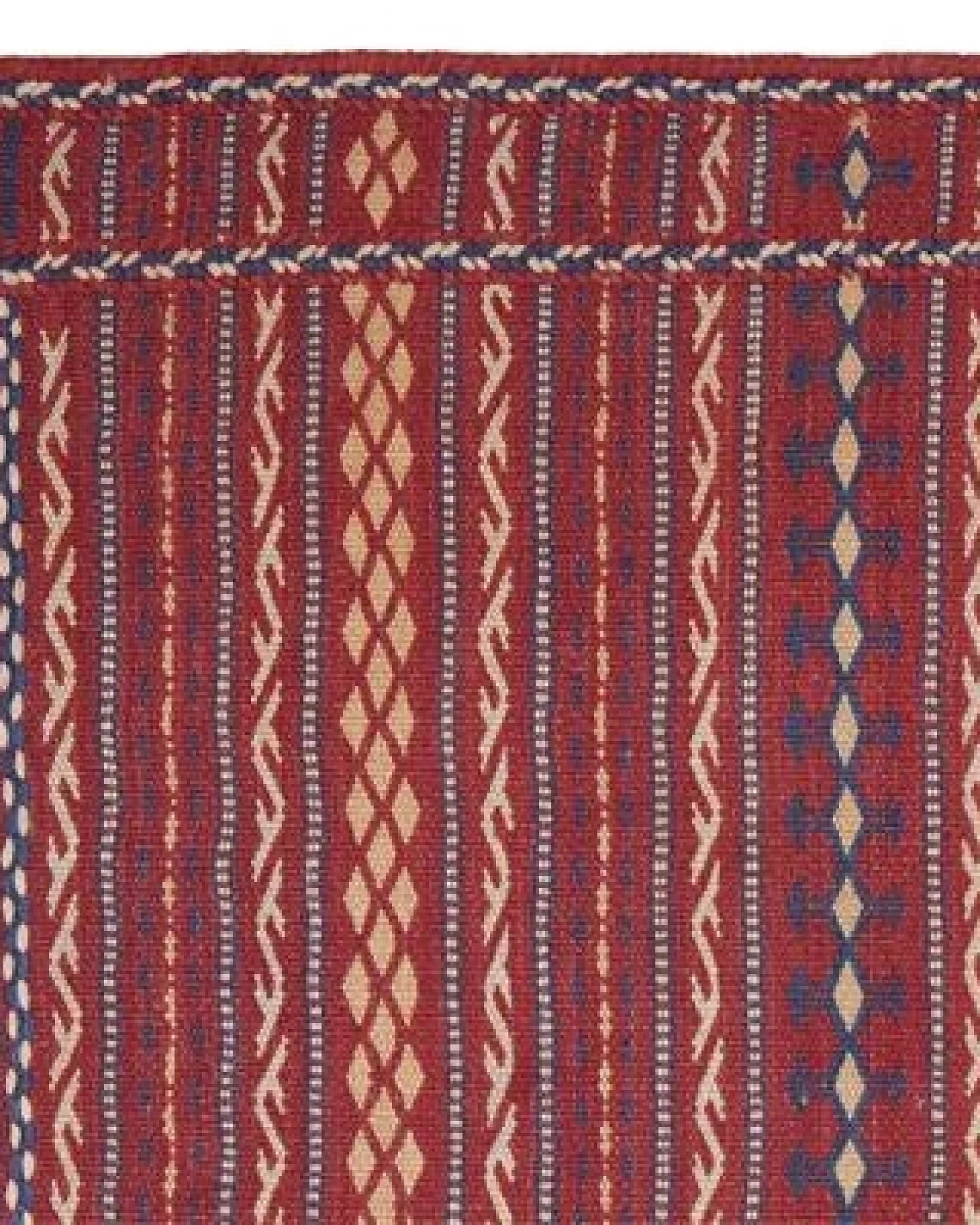 Kelim Kordi Rot „Rugtales“ aus Schurwolle, 98x155 cm – Ansicht 4
