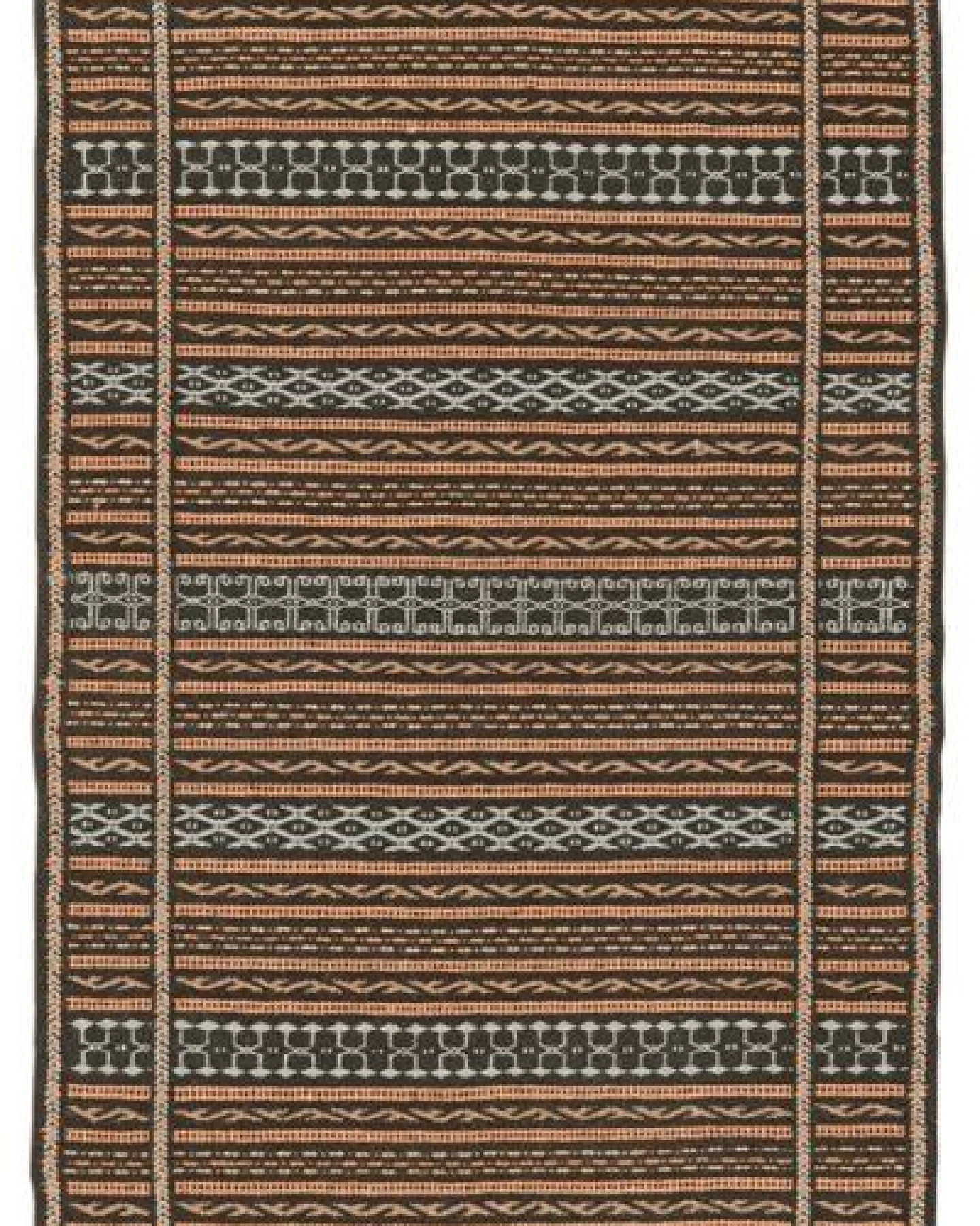 Kelim Kordi Schwarz „Rugtales“ aus Schurwolle, 81x125 cm – Ansicht 3