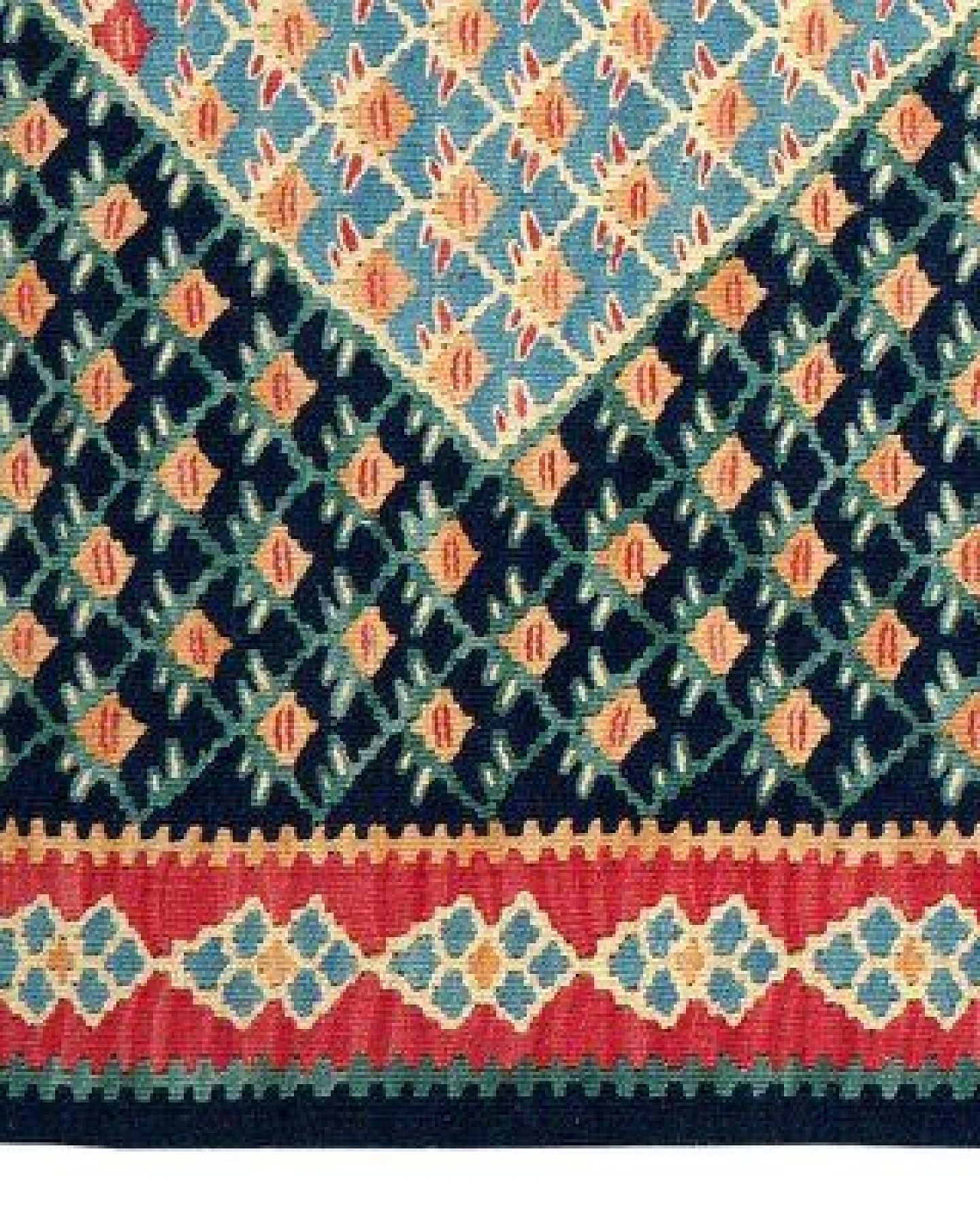 Kelim Senneh Blau „Rugtales“ aus Schurwolle, 101x153 cm – Ansicht 4