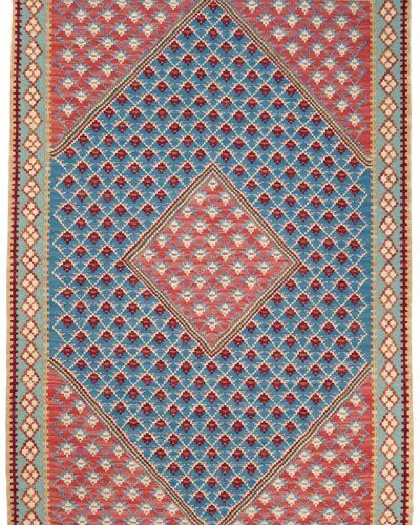 Kelim Senneh Blau „Rugtales“ aus Schurwolle, 107x160 cm – Ansicht 3