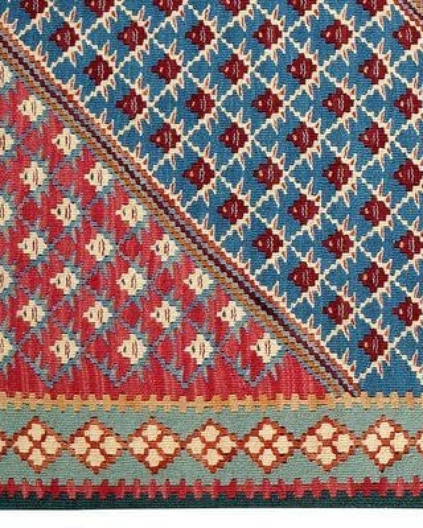 Kelim Senneh Blau „Rugtales“ aus Schurwolle, 109x149 cm – Ansicht 3