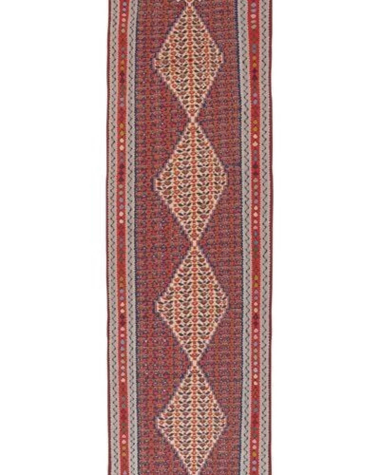 Kelim Senneh Blau „Rugtales“ aus Schurwolle, 89x312 cm – Ansicht 3