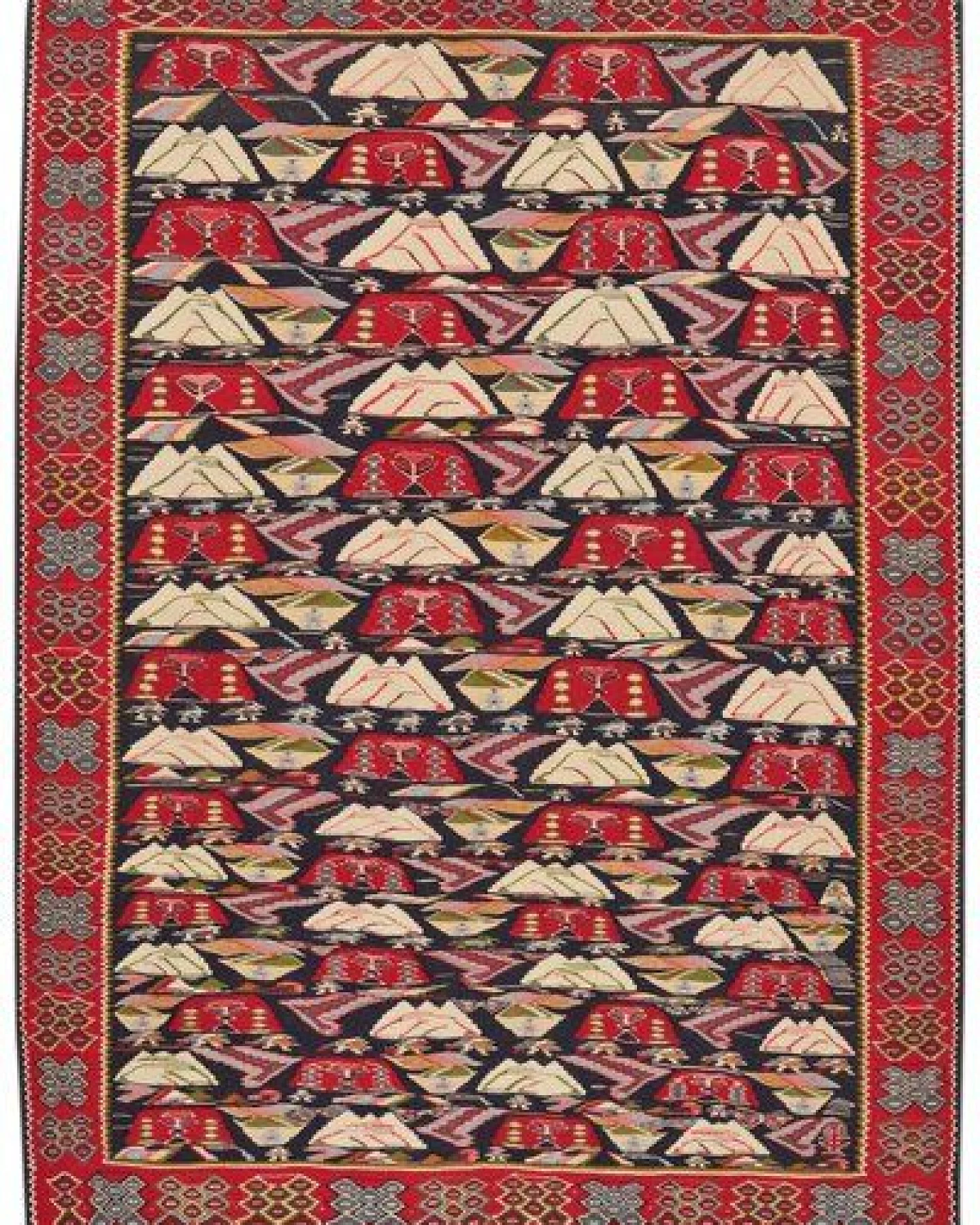 Kelim Senneh Mehrfarbig „Rugtales“ aus Schurwolle, 131x180 cm – Ansicht 3