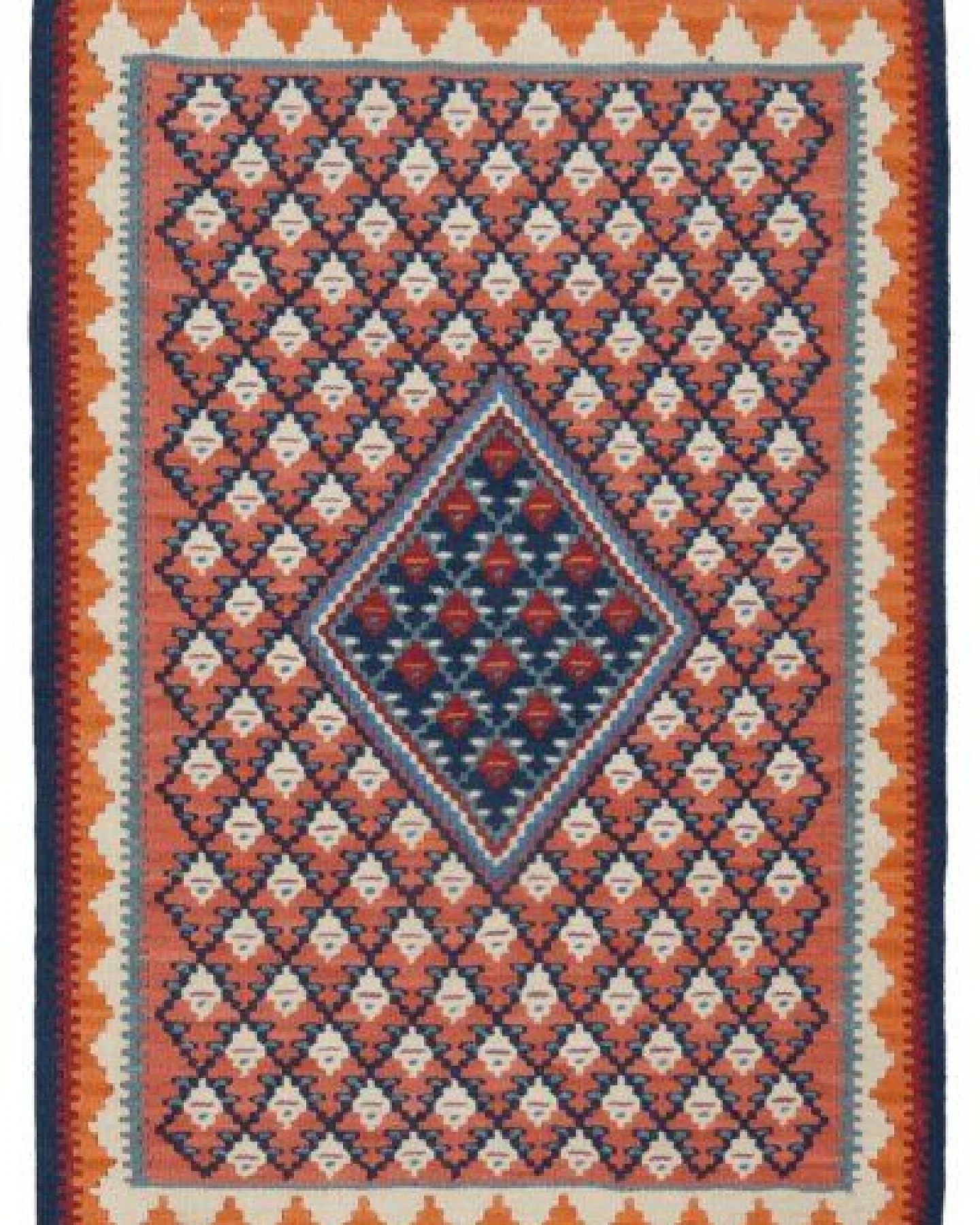 Kelim Senneh Rot „Rugtales“ aus Schurwolle, 62x86 cm – Ansicht 3