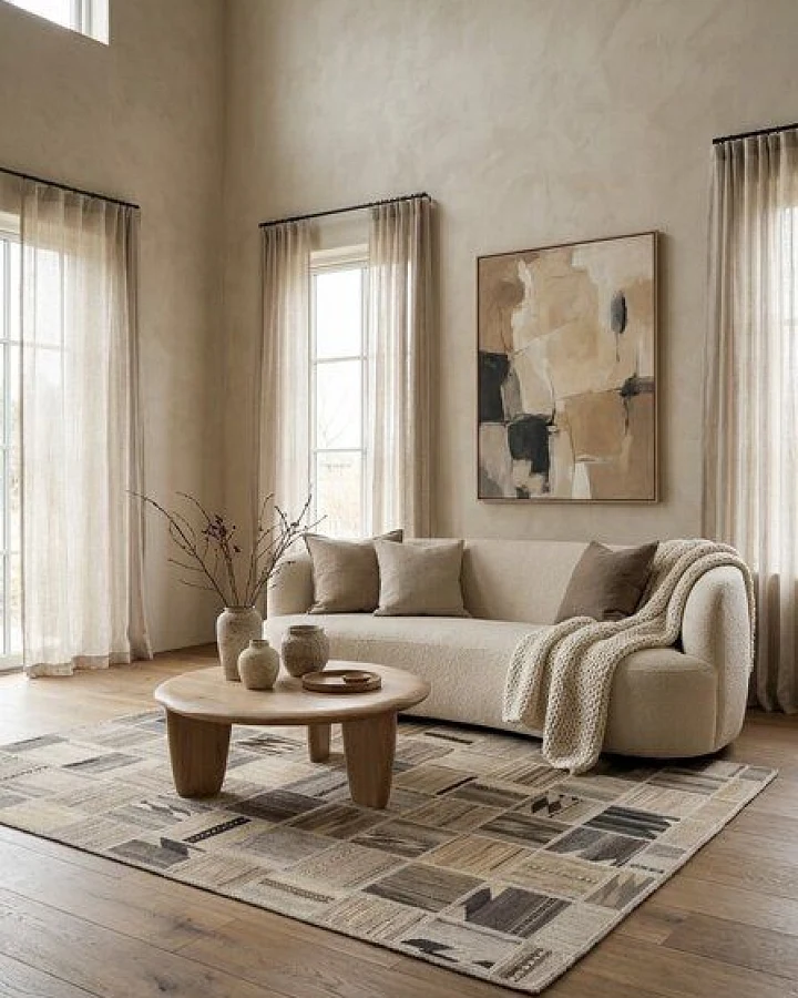 Kelim Tekkeh Beige „Rugtales“ aus Schurwolle, 150x200 cm