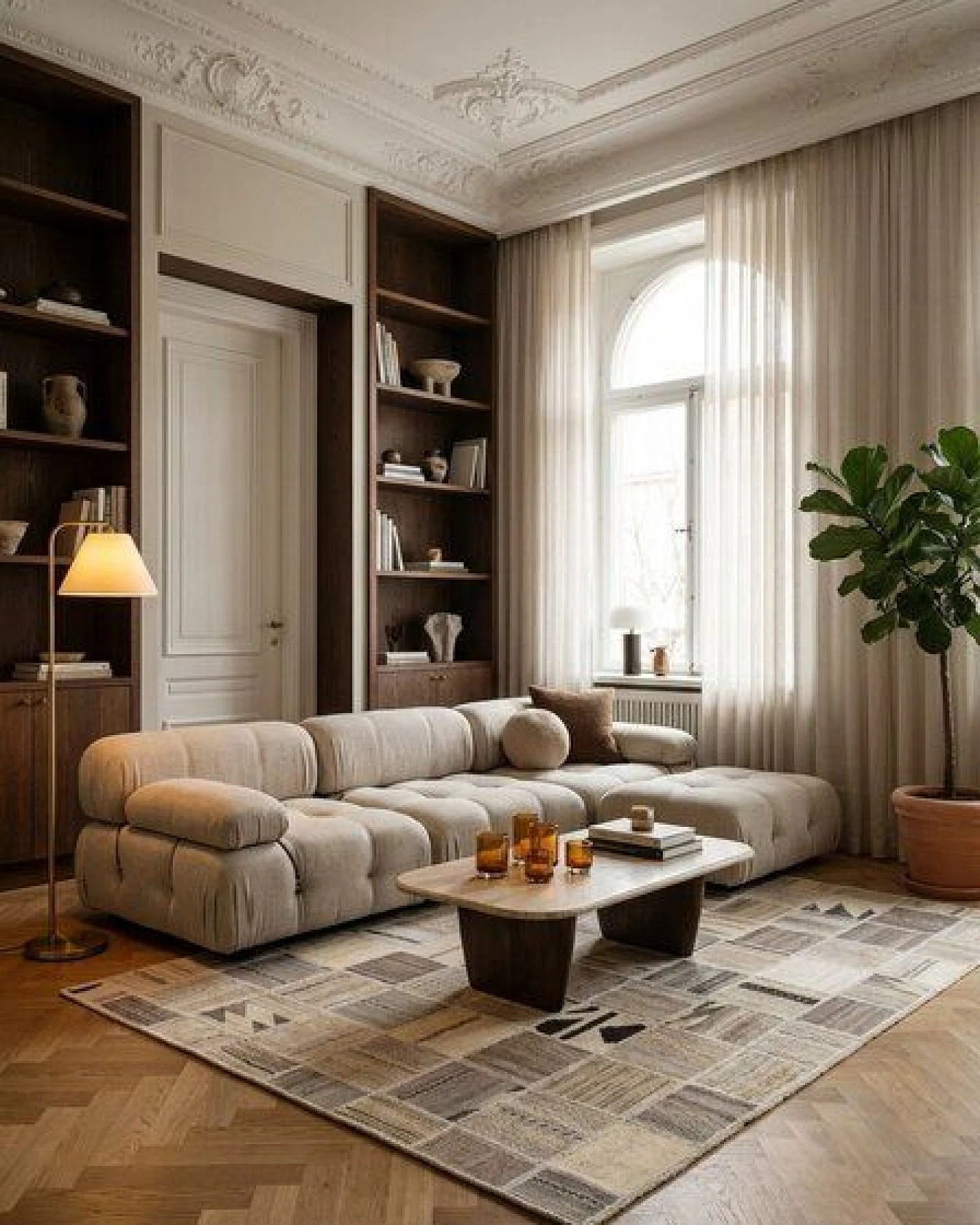 Kelim Tekkeh Beige „Rugtales“ aus Schurwolle, 150x200 cm – Ansicht 2