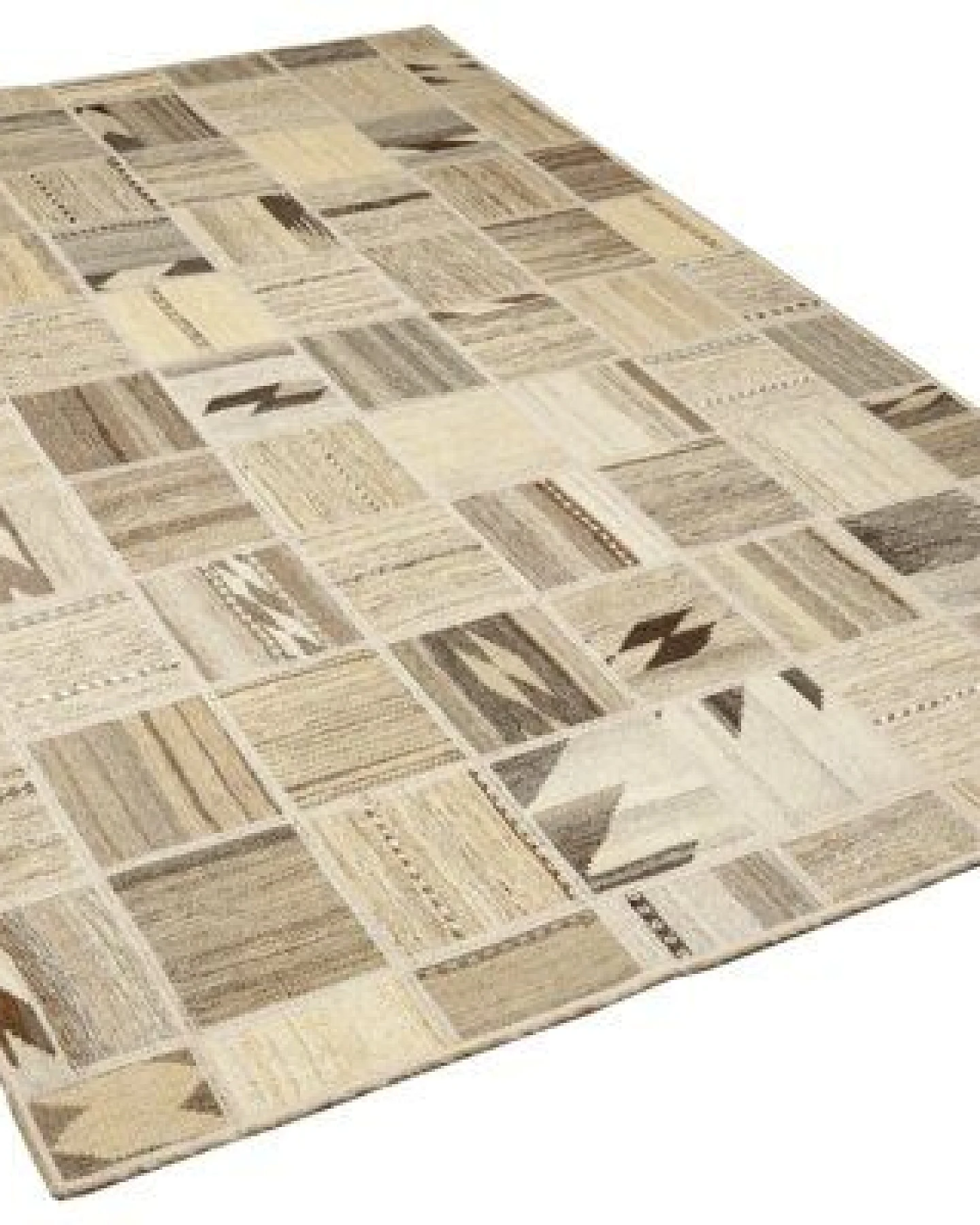 Kelim Tekkeh Beige „Rugtales“ aus Schurwolle, 150x200 cm – Ansicht 4