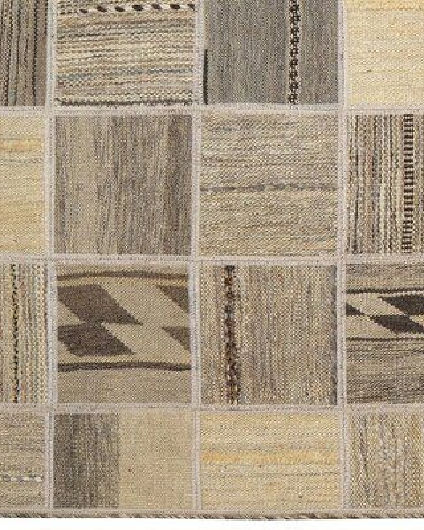 Kelim Tekkeh Beige „Rugtales“ aus Schurwolle, 150x200 cm – Ansicht 4