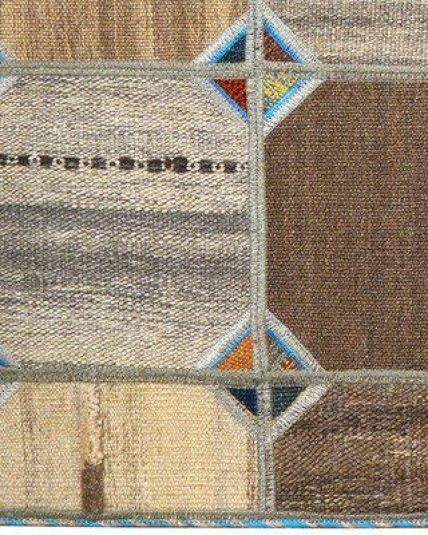 Kelim Tekkeh Beige „Rugtales“ aus Schurwolle, 150x200 cm – Ansicht 4