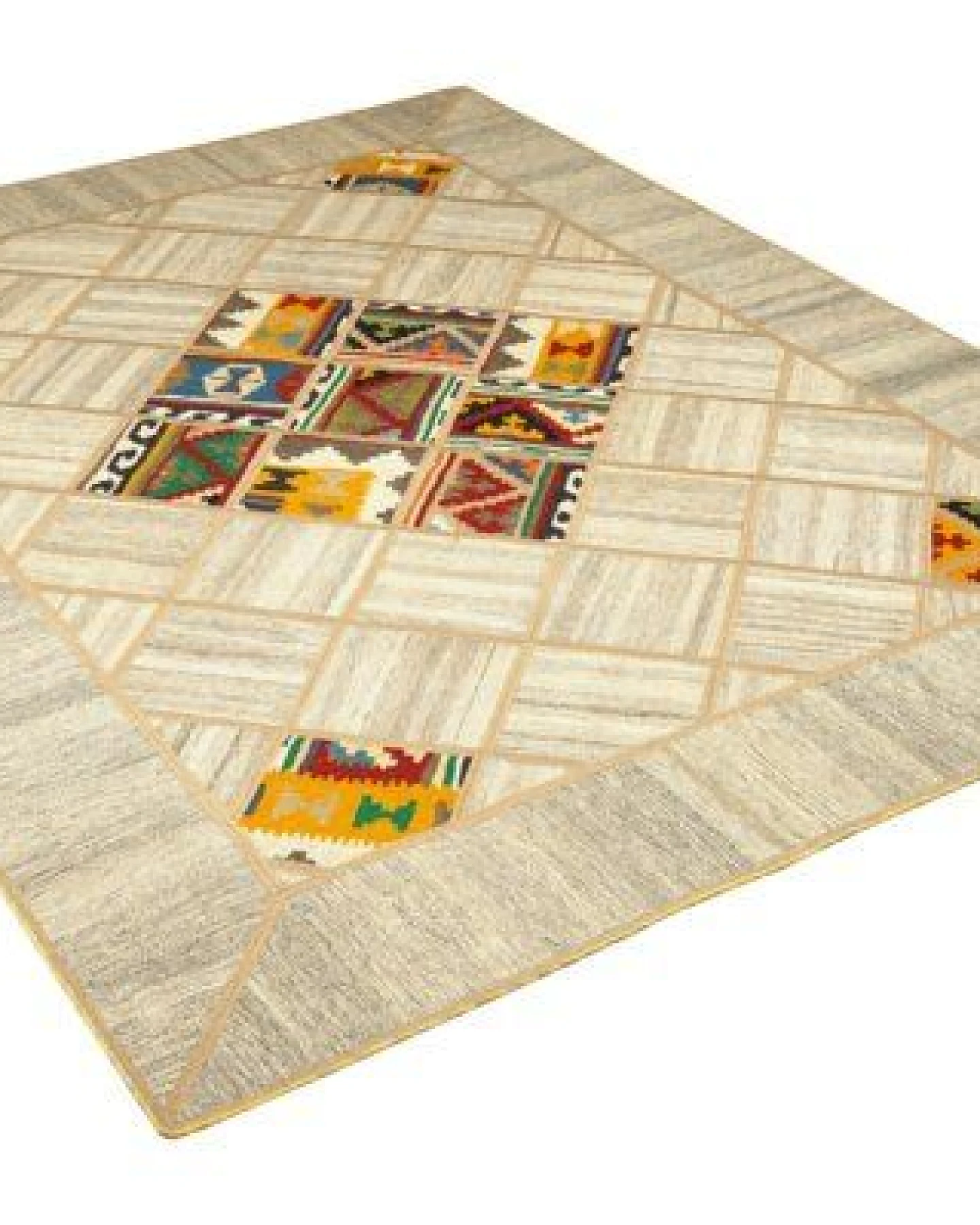 Kelim Tekkeh Beige „Rugtales“ aus Schurwolle, 150x200 cm – Ansicht 4