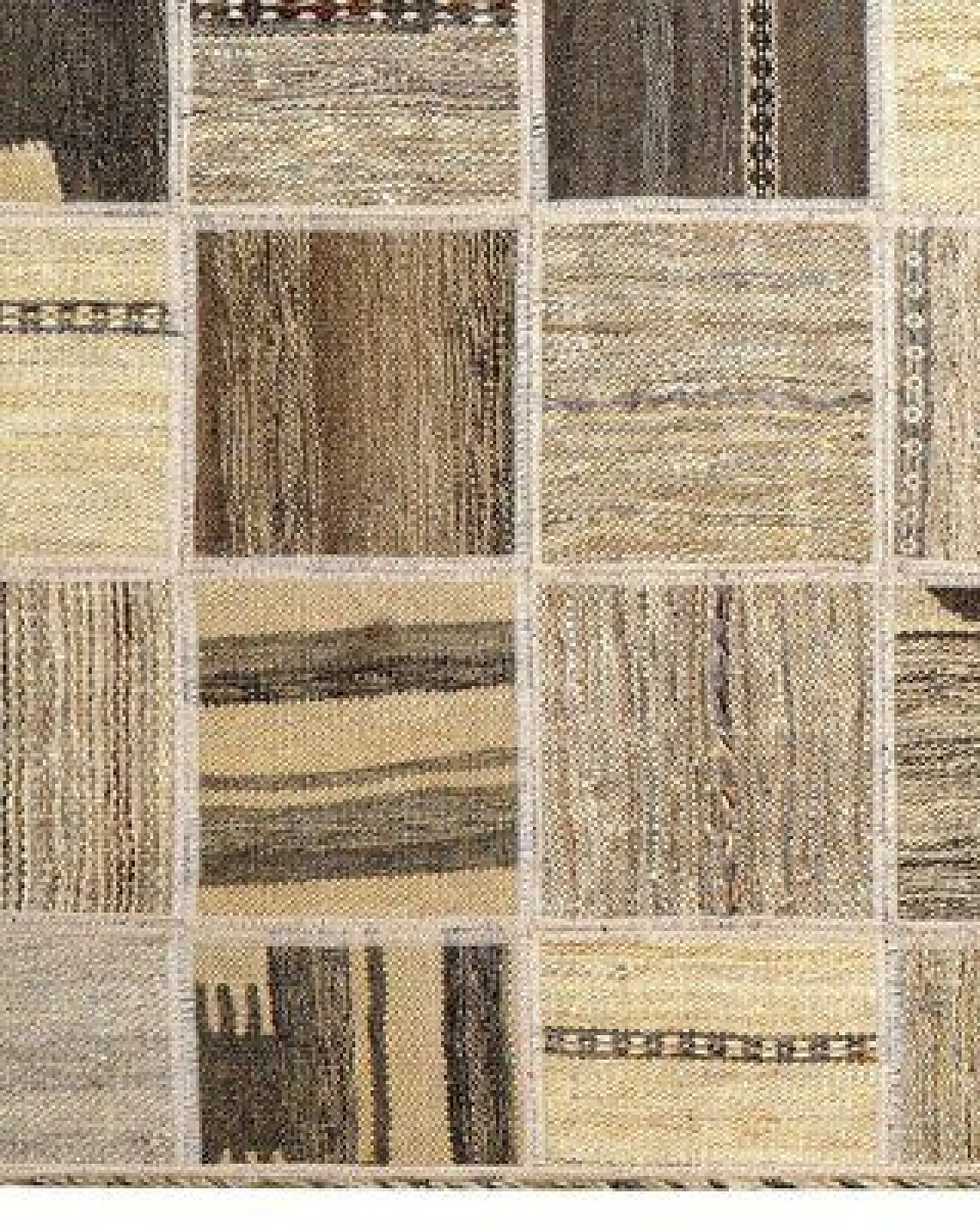 Kelim Tekkeh Beige „Rugtales“ aus Schurwolle, 150x200 cm – Ansicht 4