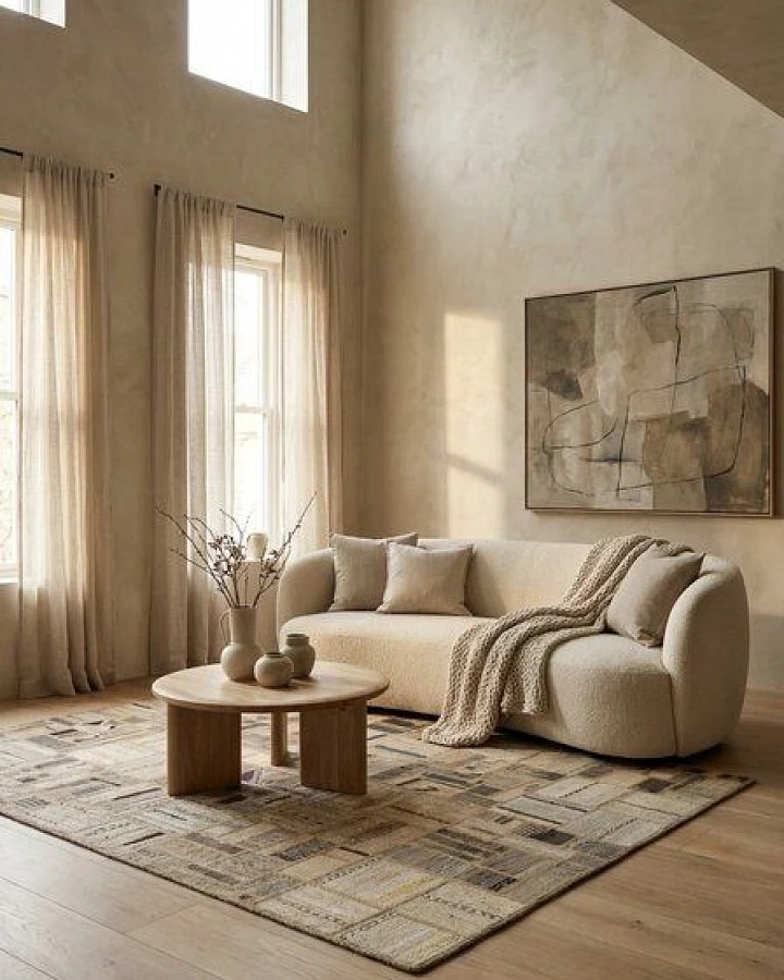 Kelim Tekkeh Beige „Rugtales“ aus Schurwolle, 150x200 cm