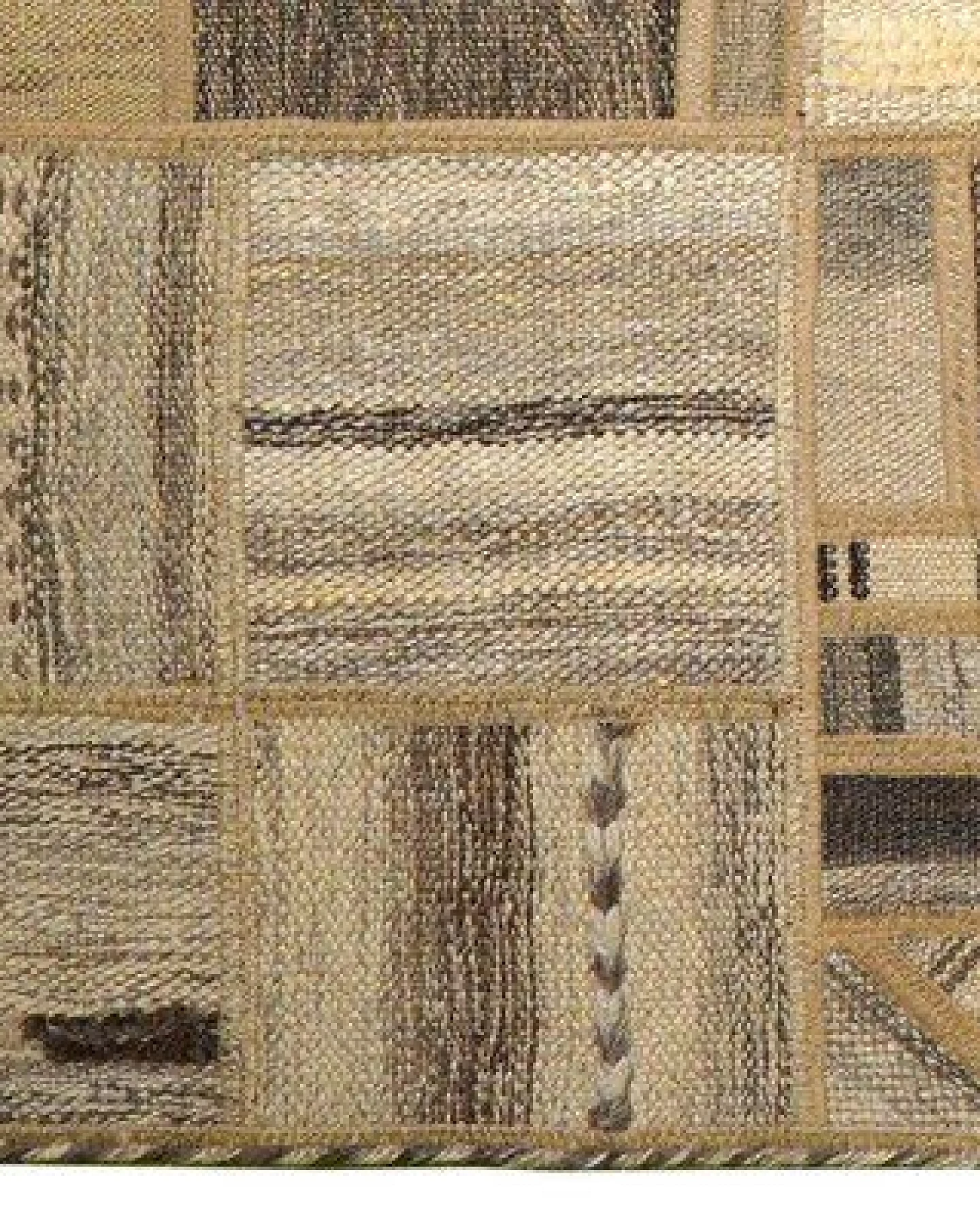 Kelim Tekkeh Beige „Rugtales“ aus Schurwolle, 150x200 cm – Ansicht 4