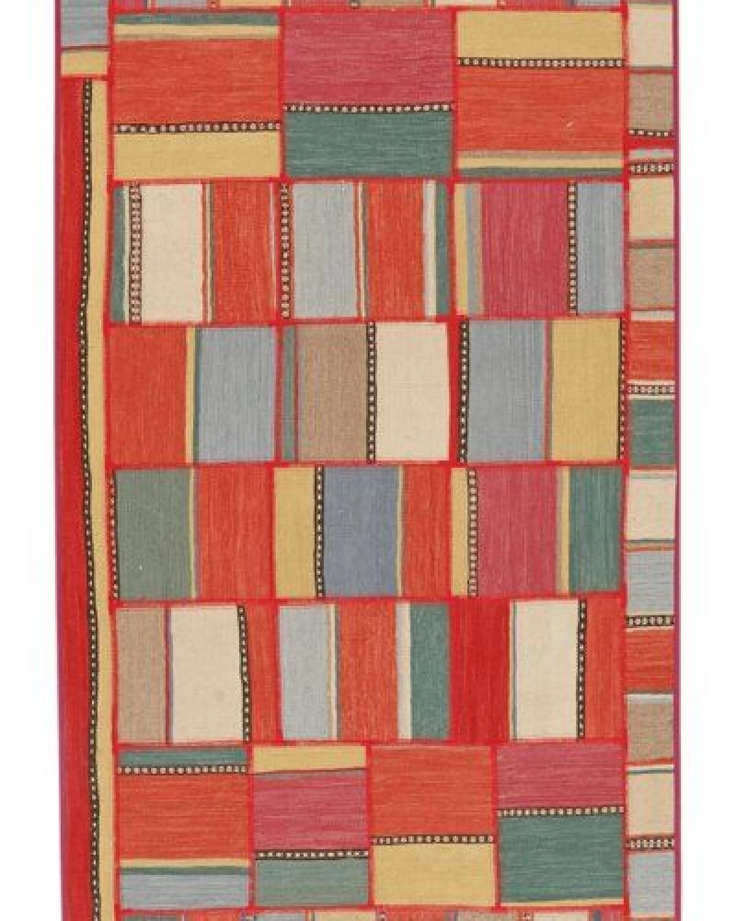 Kelim Tekkeh Mehrfarbig „Rugtales“ aus Schurwolle, 110x190 cm – Ansicht 3