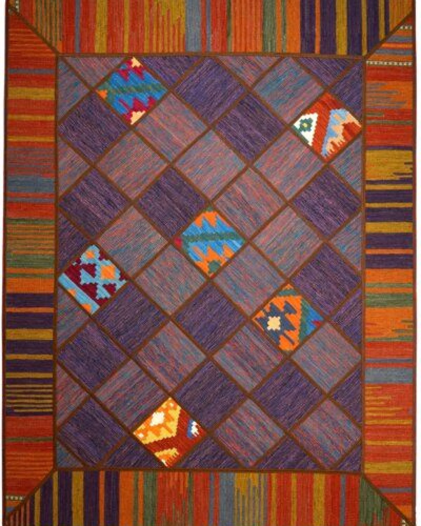 Kelim Tekkeh Mehrfarbig „Rugtales“ aus Schurwolle, 150x200 cm – Ansicht 3