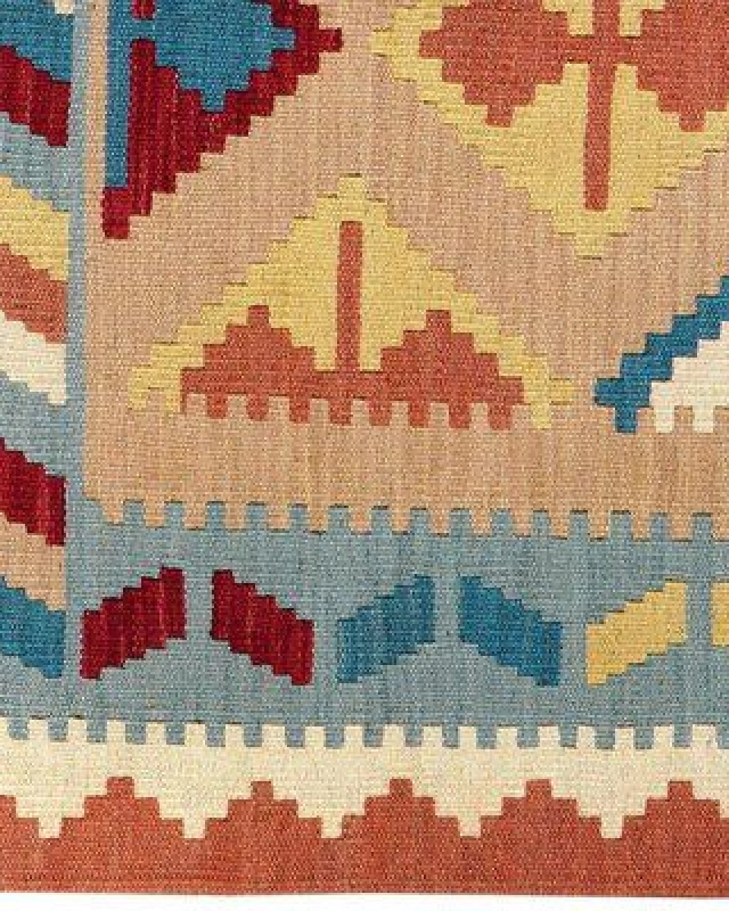 Kelim Gashgai Beige „Rugtales“ aus Schurwolle, 104x147 cm – Ansicht 4