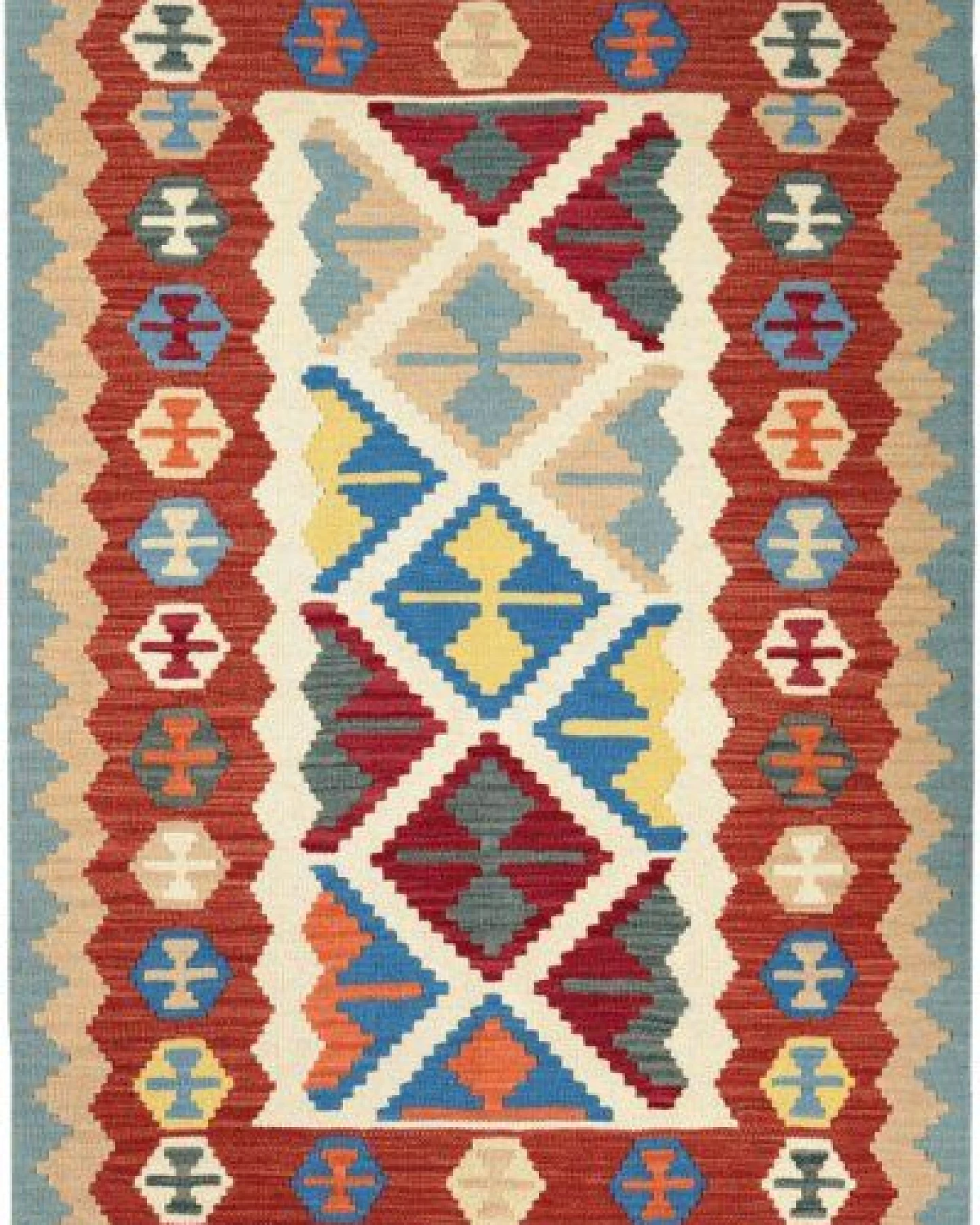 Kelim Gashgai Beige „Rugtales“ aus Schurwolle, 105x152 cm – Ansicht 2