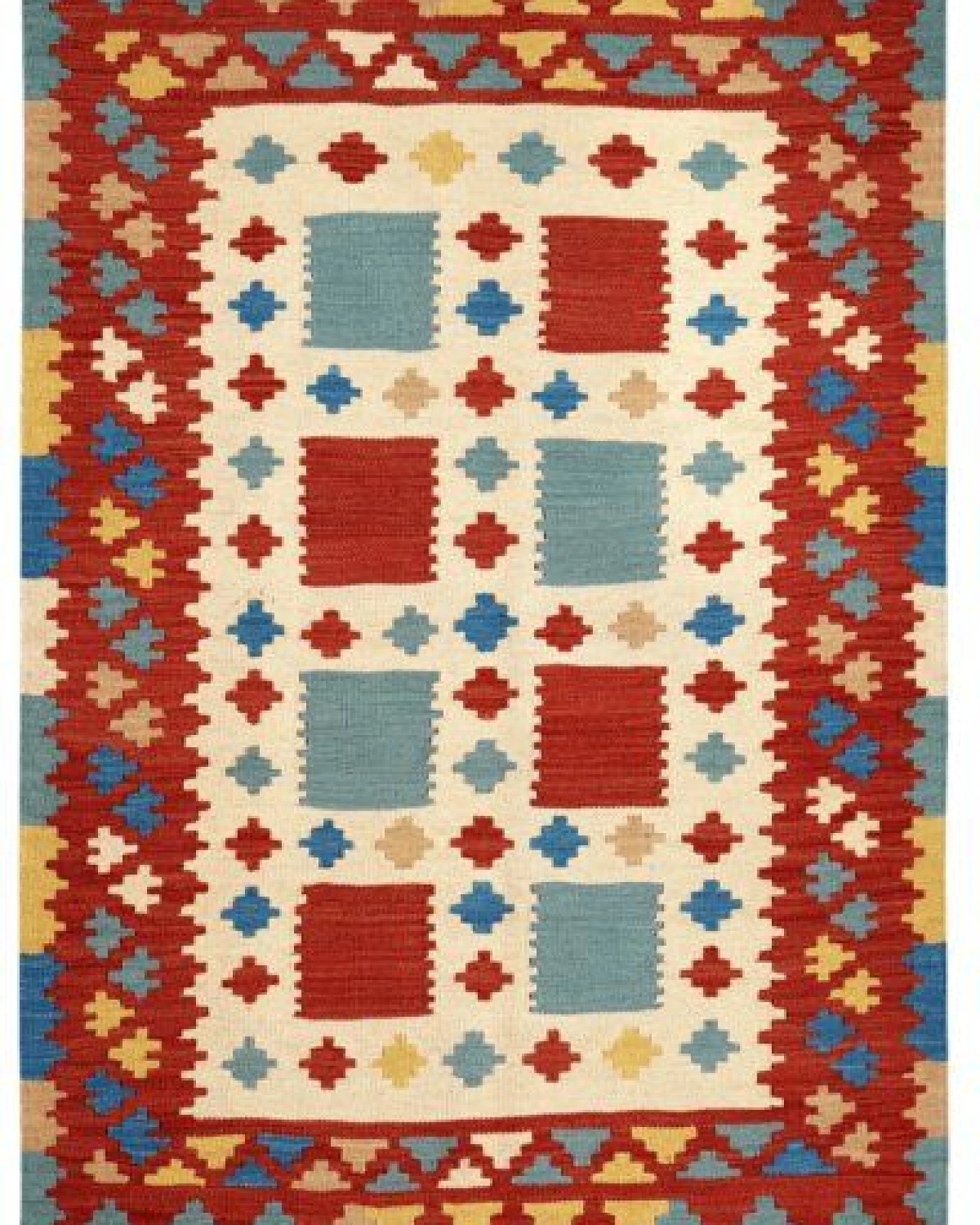 Kelim Gashgai Beige „Rugtales“ aus Schurwolle, 107x152 cm – Ansicht 3