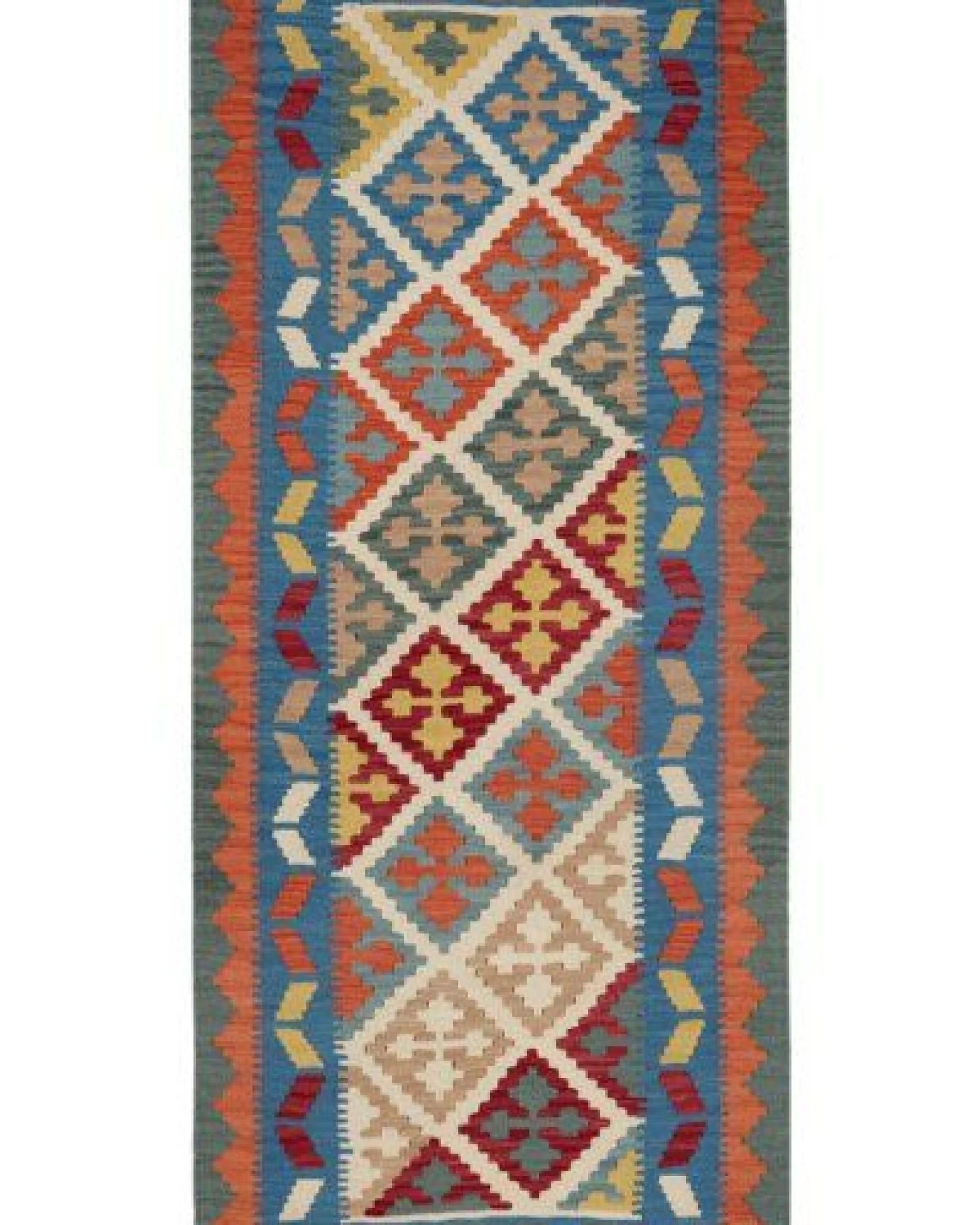 Kelim Gashgai Beige „Rugtales“ aus Schurwolle, 82x200 cm – Ansicht 3