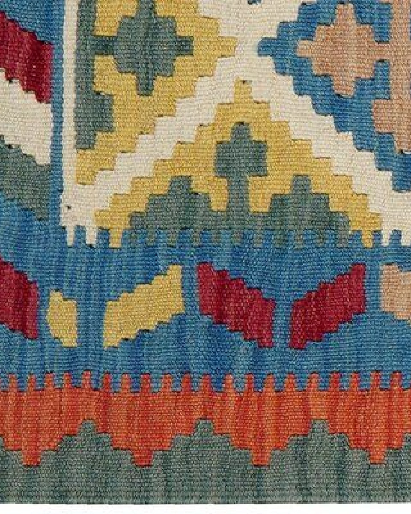 Kelim Gashgai Beige „Rugtales“ aus Schurwolle, 82x200 cm – Ansicht 4