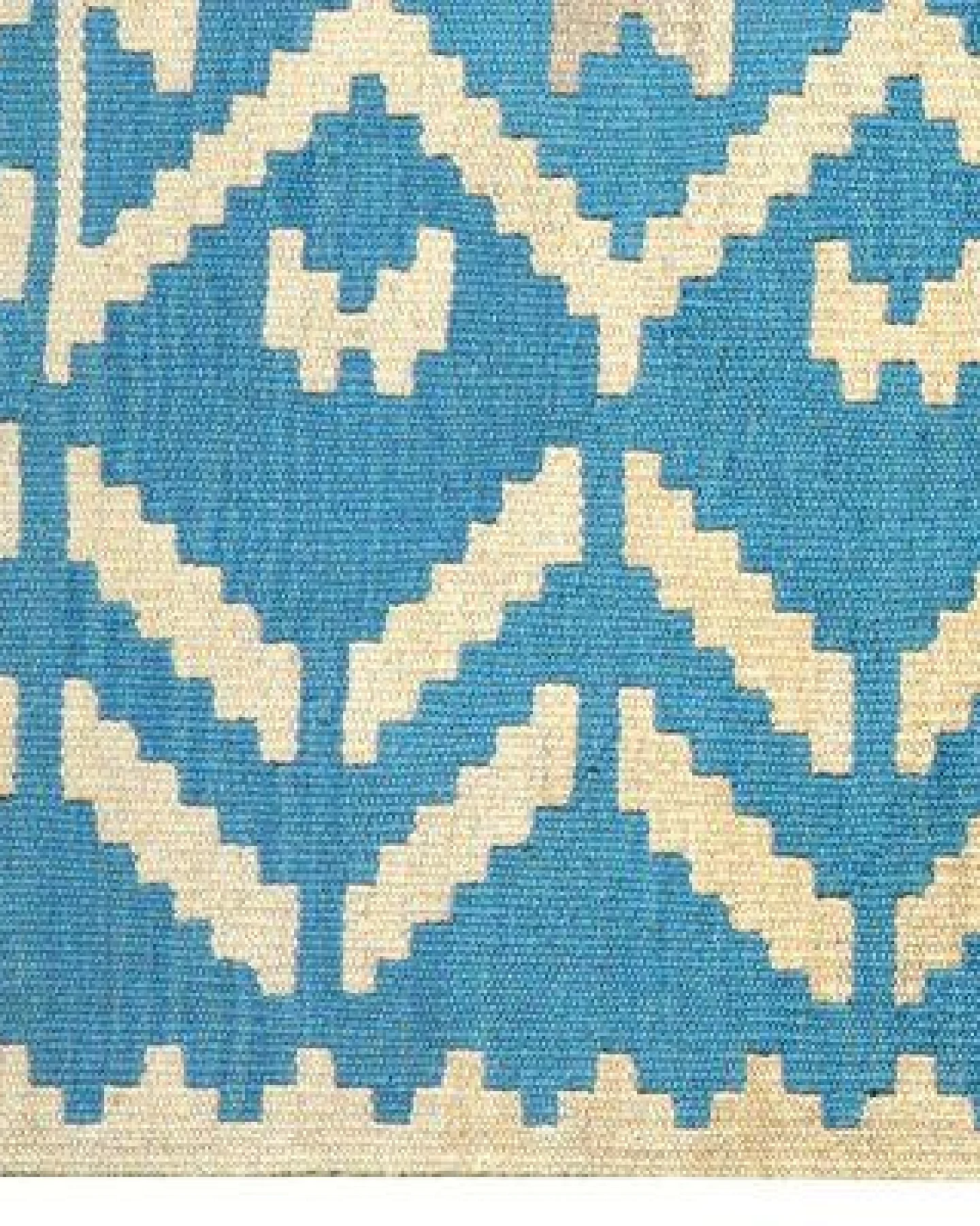 Kelim Gashgai Blau „Rugtales“ aus Schurwolle, 102x155 cm – Ansicht 4
