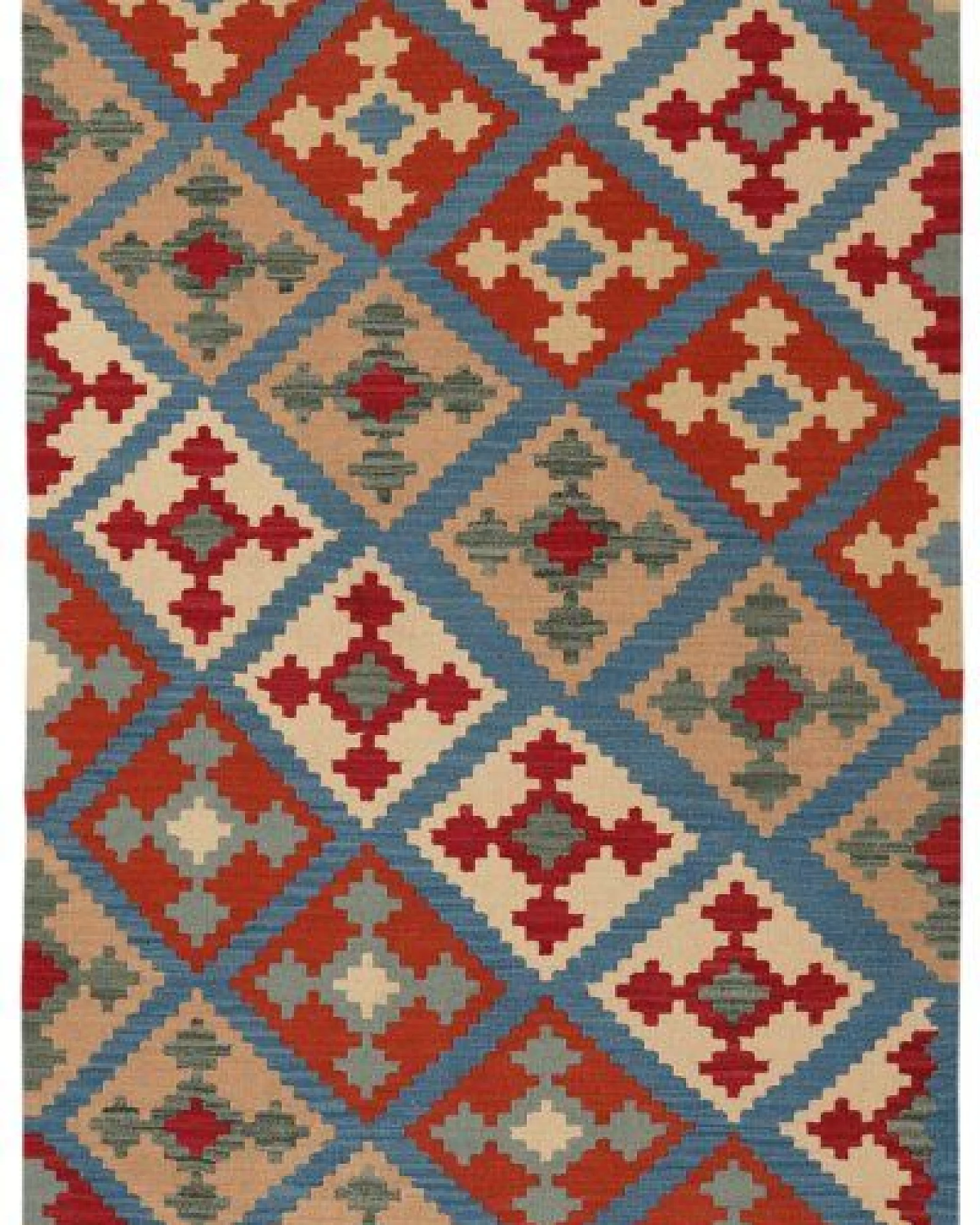 Kelim Gashgai Blau „Rugtales“ aus Schurwolle, 105x147 cm – Ansicht 2